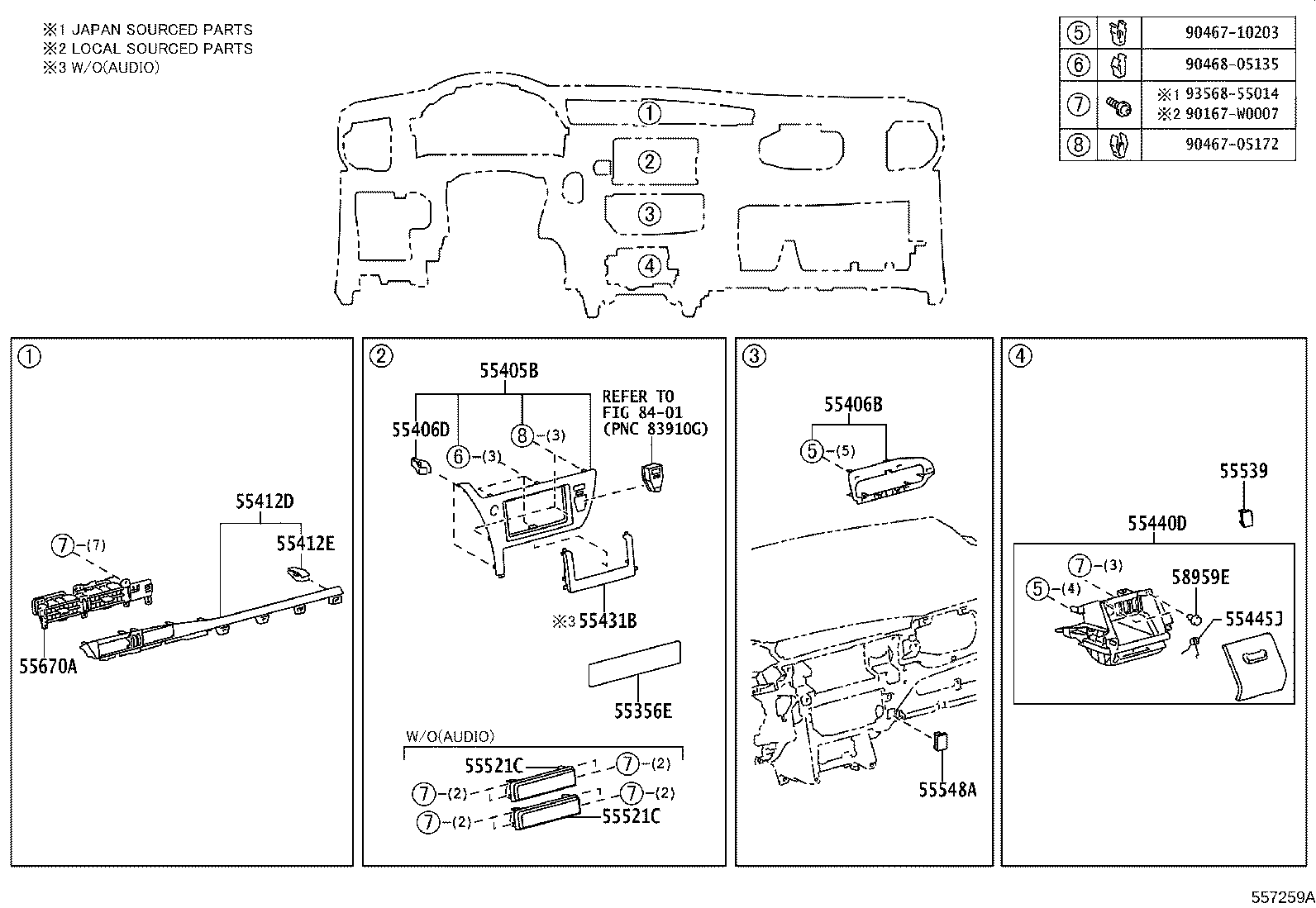 55405-02600-C2 PANEL SUB-ASSY, INSTRUMENT CLUSTER FINISH, CENTER product image