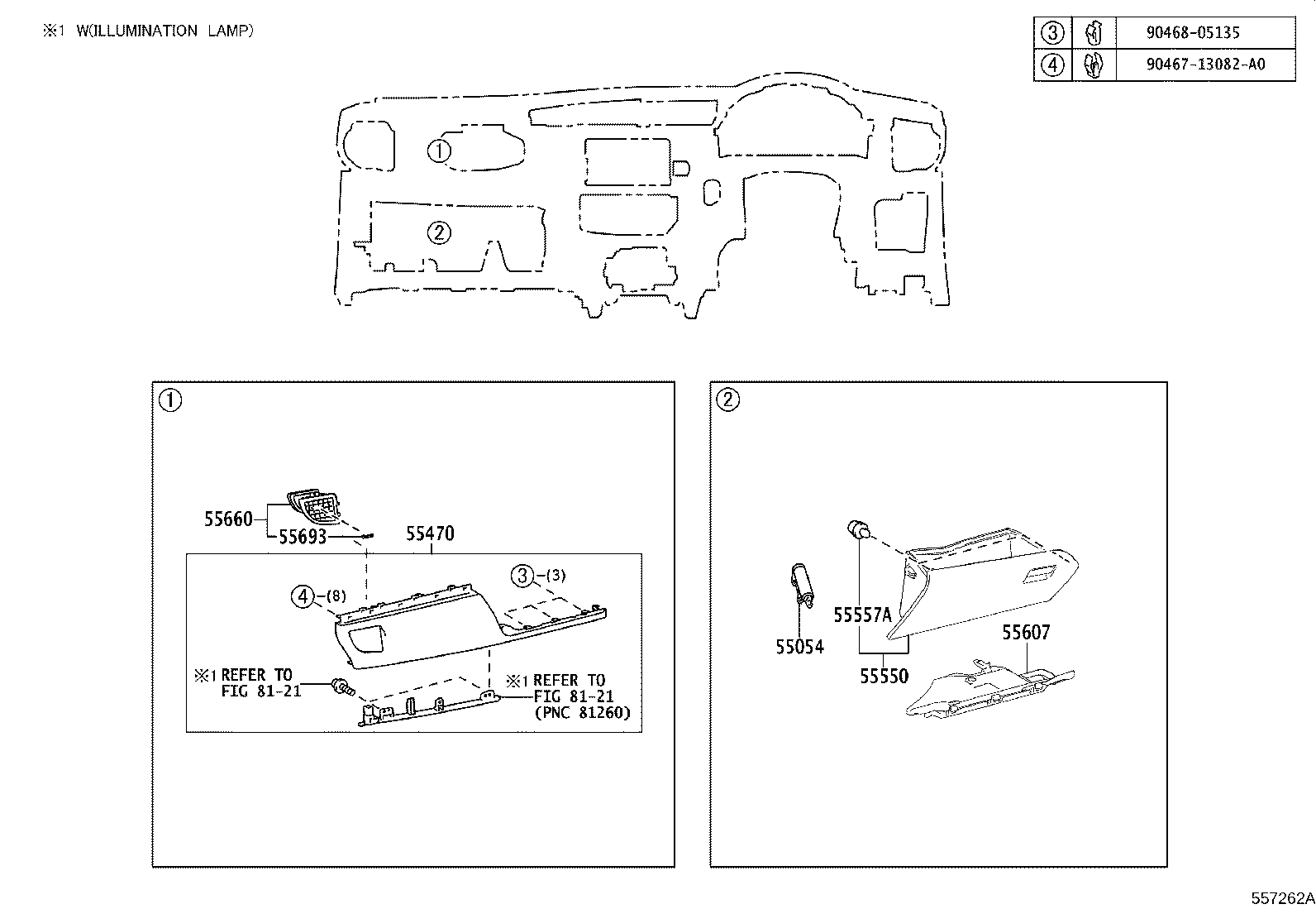 55405-02600-C2 PANEL SUB-ASSY, INSTRUMENT CLUSTER FINISH, CENTER product image