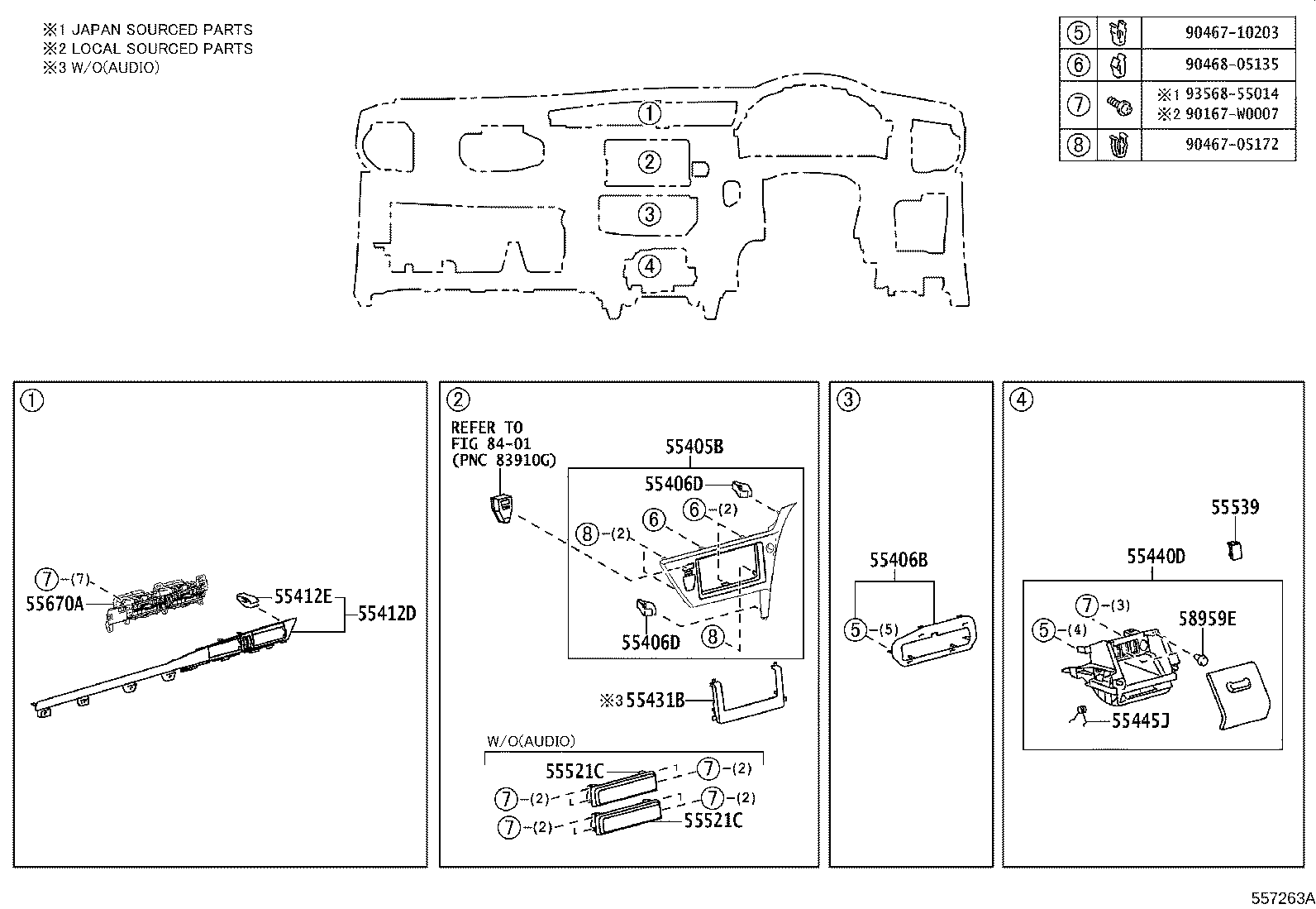 55405-02600-C2 PANEL SUB-ASSY, INSTRUMENT CLUSTER FINISH, CENTER product image