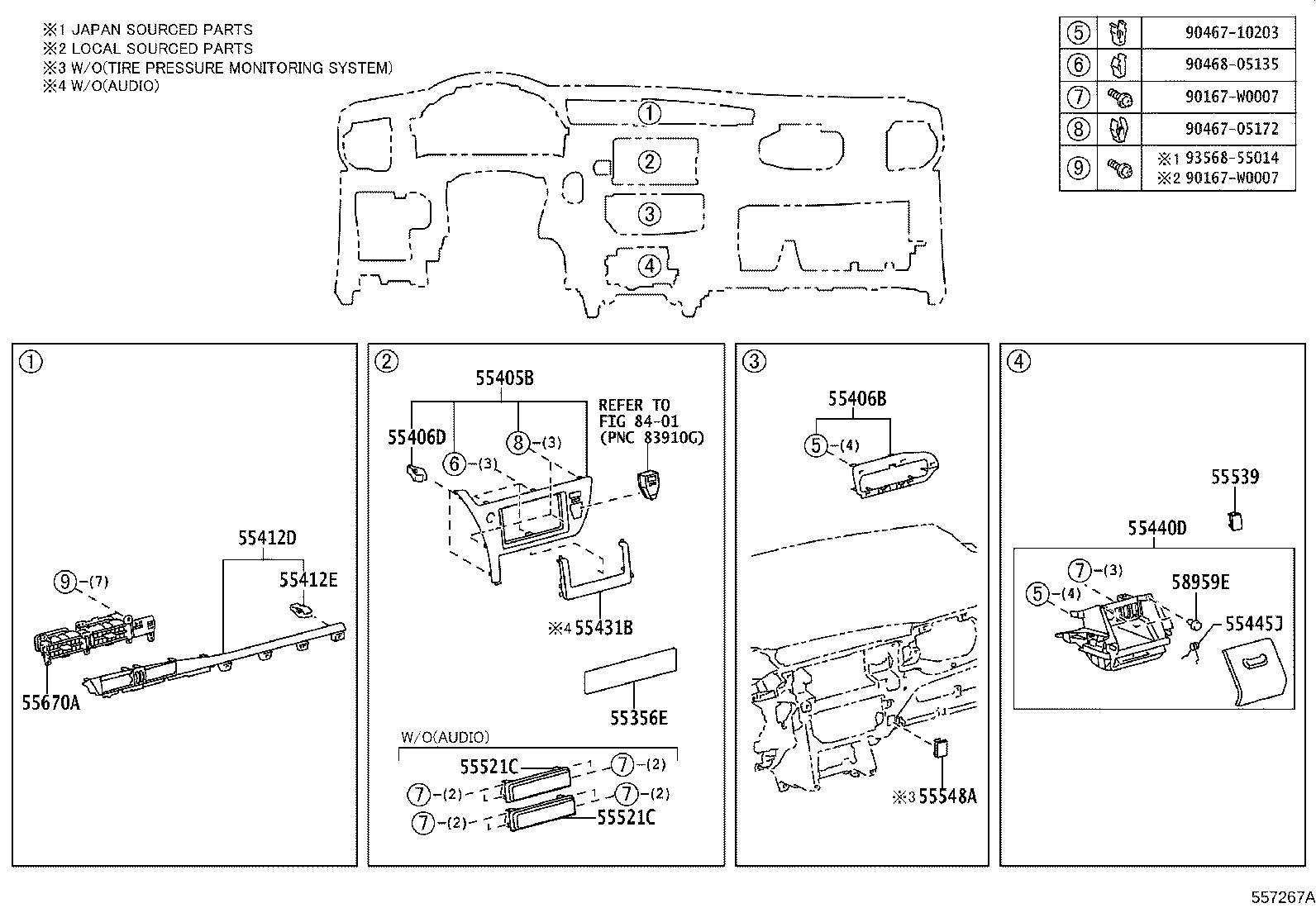 55302-02531-C1 PANEL SUB-ASSY, INSTRUMENT, UPPER product image