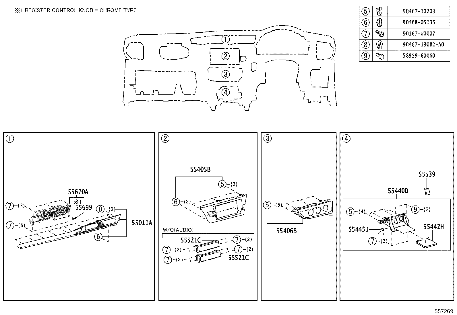 55302-02531-C1 PANEL SUB-ASSY, INSTRUMENT, UPPER product image
