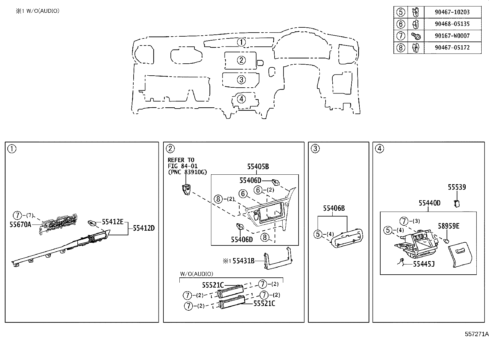 55302-02531-C1 PANEL SUB-ASSY, INSTRUMENT, UPPER product image