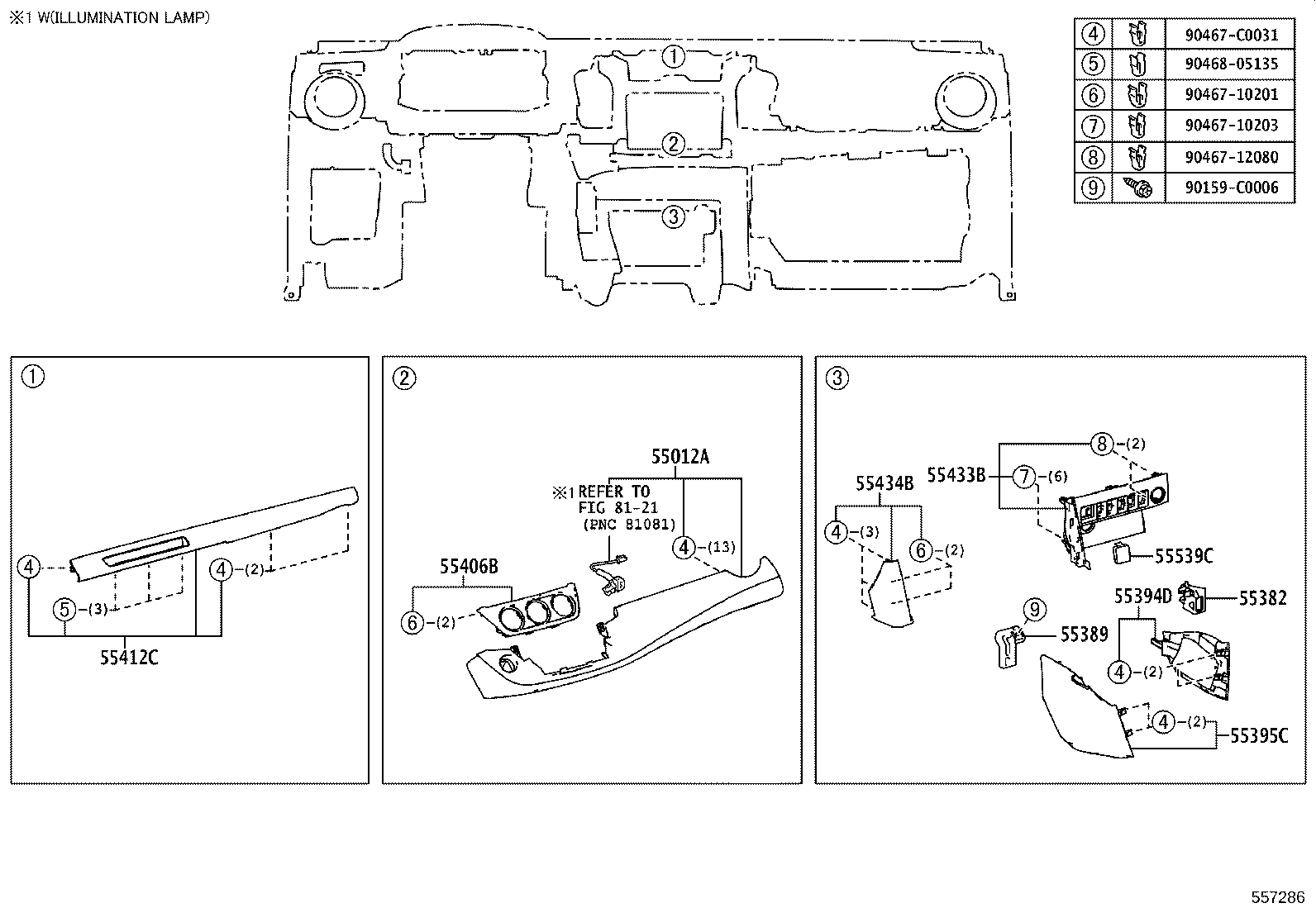 55302-0R040-C0 PANEL SUB-ASSY, INSTRUMENT, UPPER product image