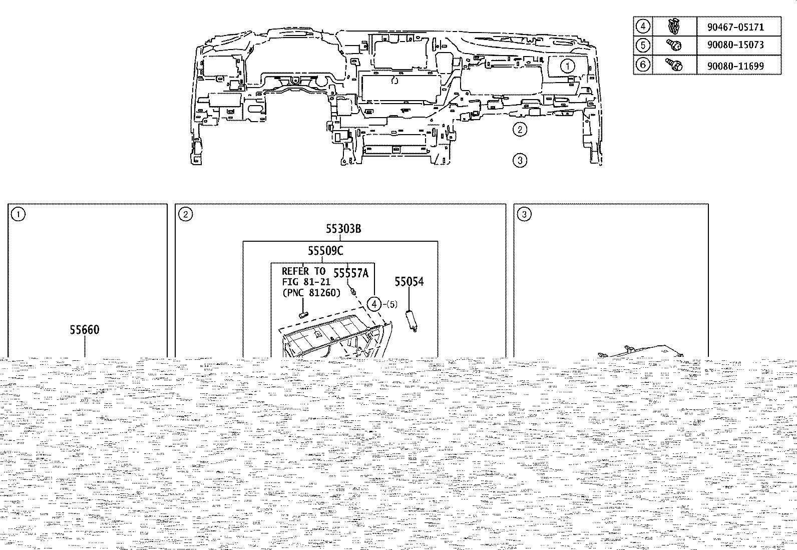 55054-0R020 STOPPER SUB-ASSY, GLOVE COMPARTMENT DOOR product image