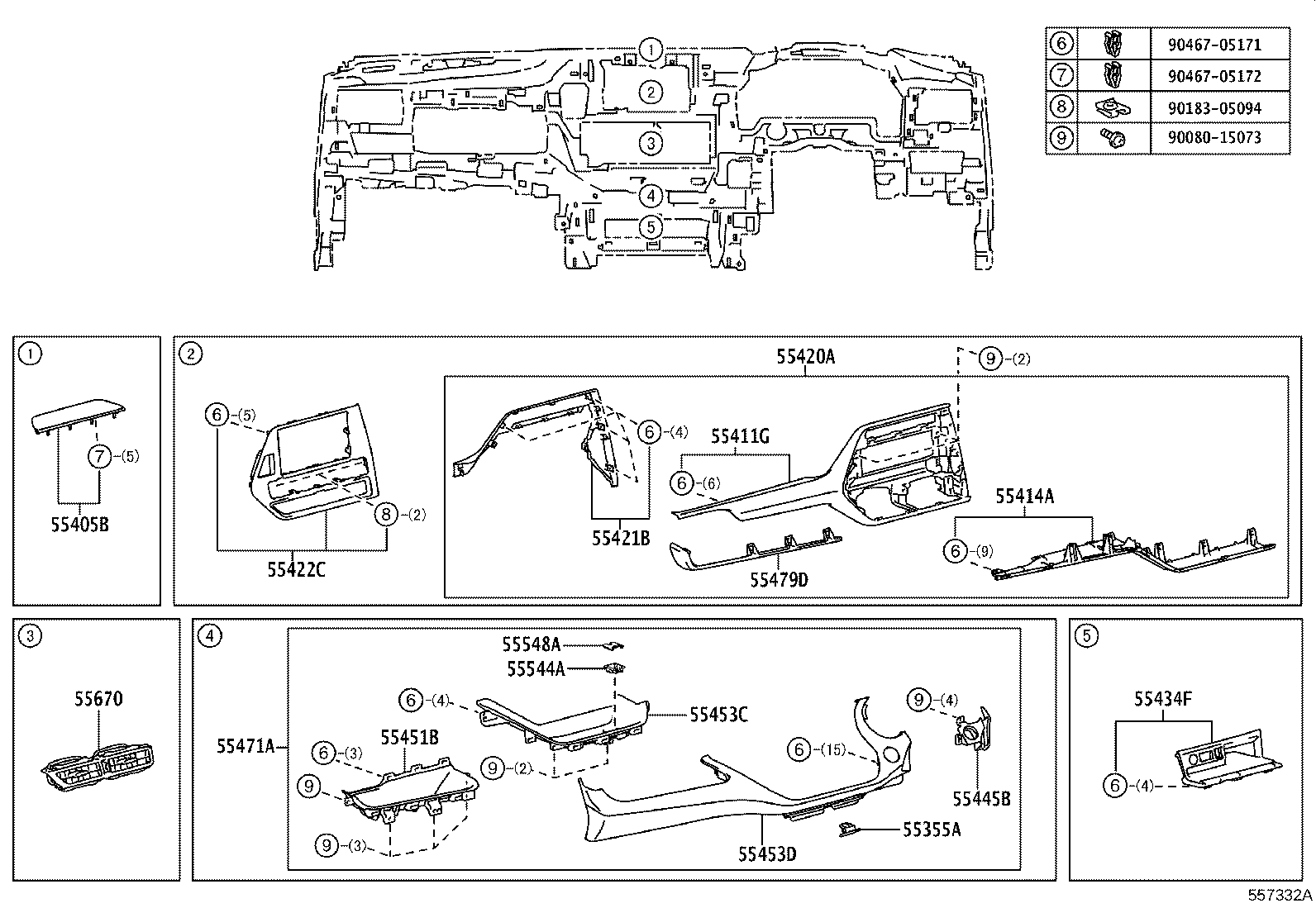55054-0R020 STOPPER SUB-ASSY, GLOVE COMPARTMENT DOOR product image