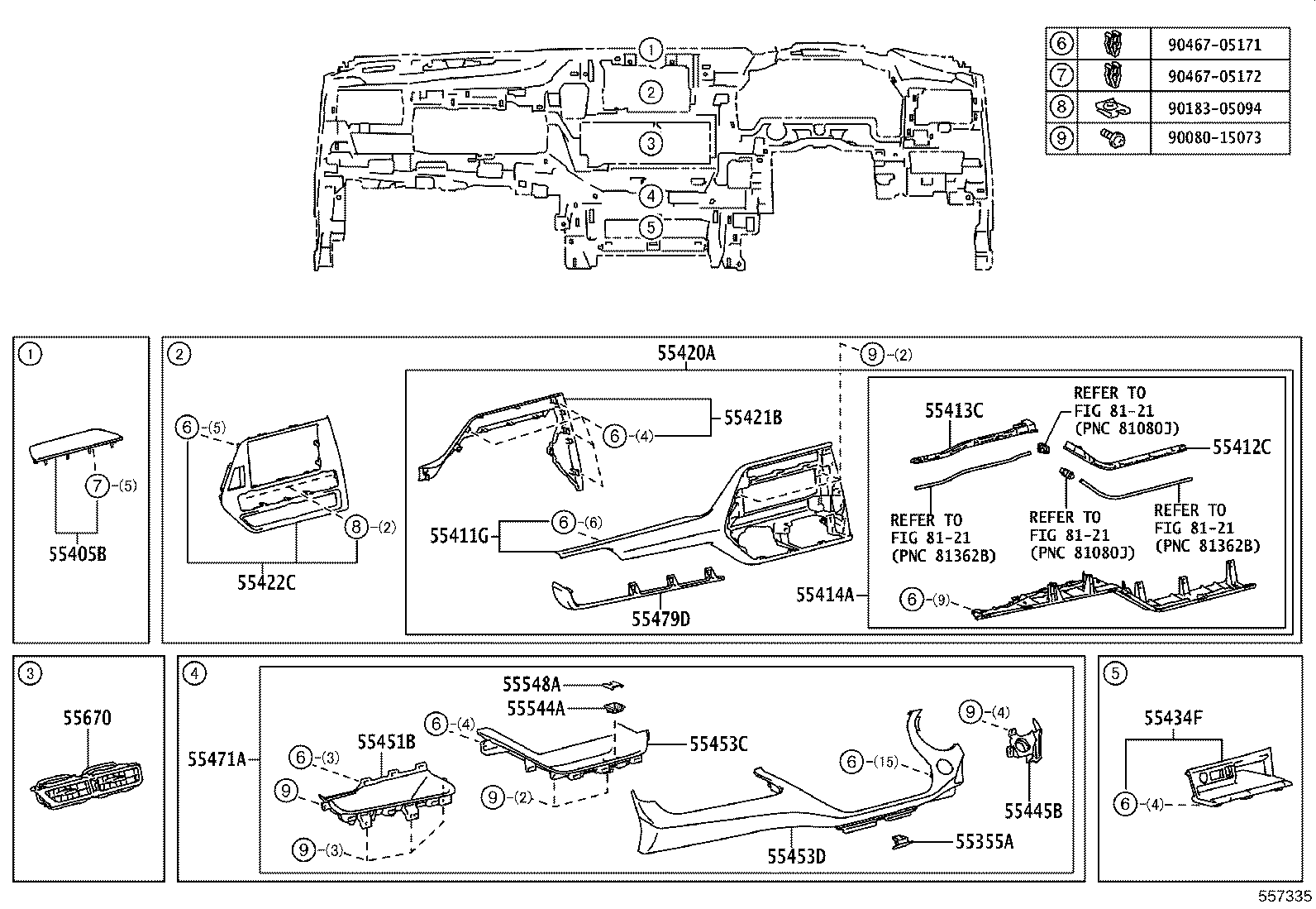 55054-0R020 STOPPER SUB-ASSY, GLOVE COMPARTMENT DOOR product image