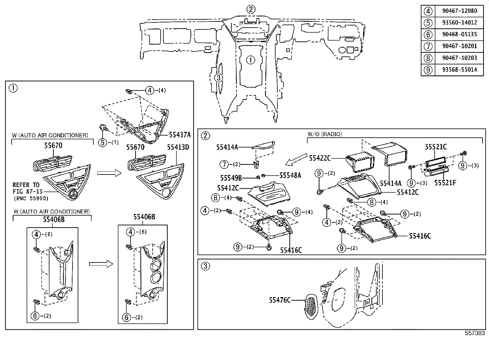 55302-74010-C0 PANEL SUB-ASSY, INSTRUMENT, UPPER product image