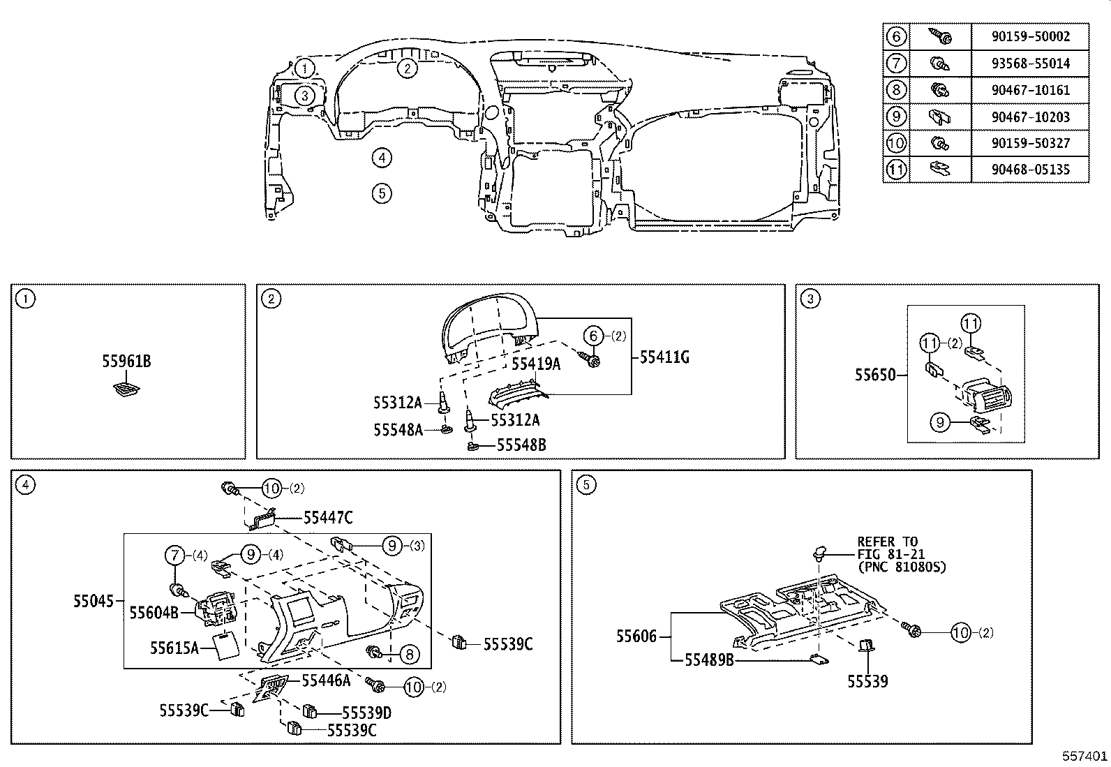 55054-48050 STOPPER SUB-ASSY, GLOVE COMPARTMENT DOOR product image