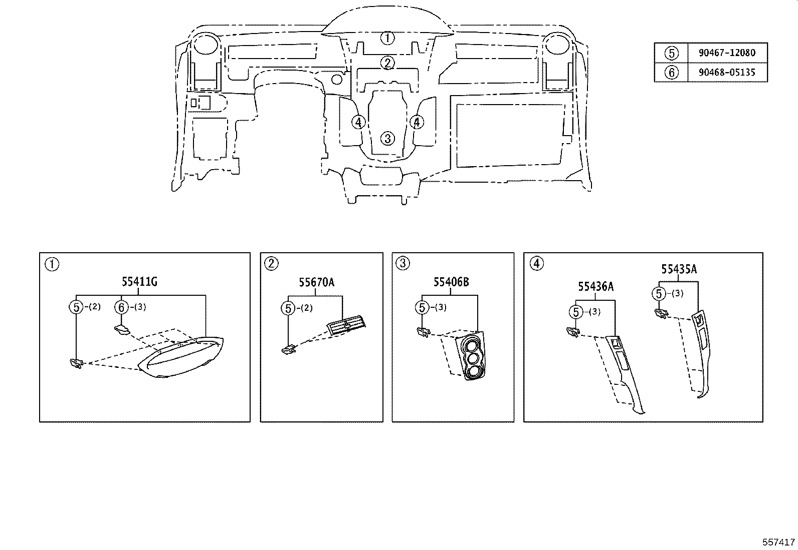 55302-0D130-B0 PANEL SUB-ASSY, INSTRUMENT, UPPER product image