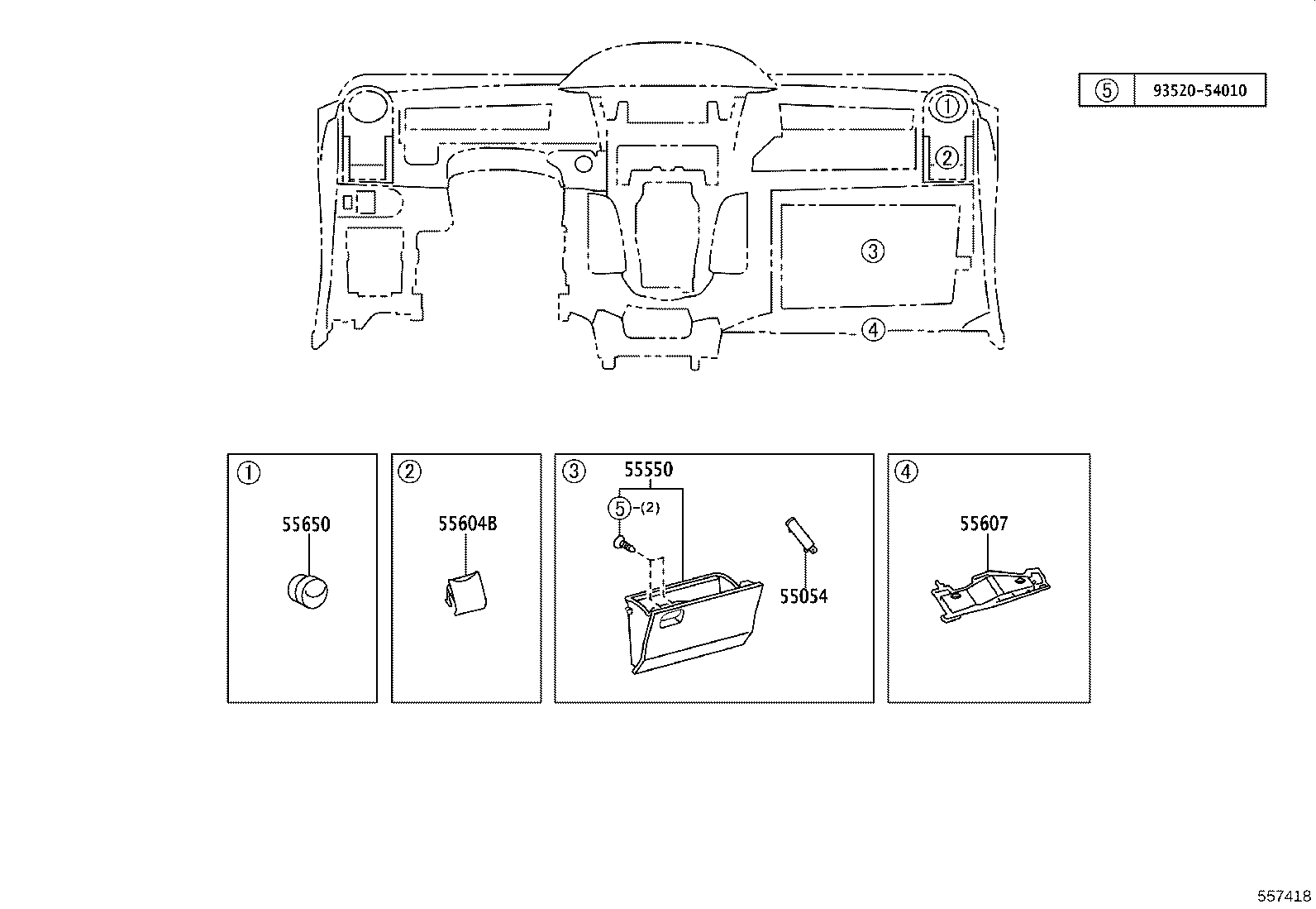 55302-0D130-B0 PANEL SUB-ASSY, INSTRUMENT, UPPER product image