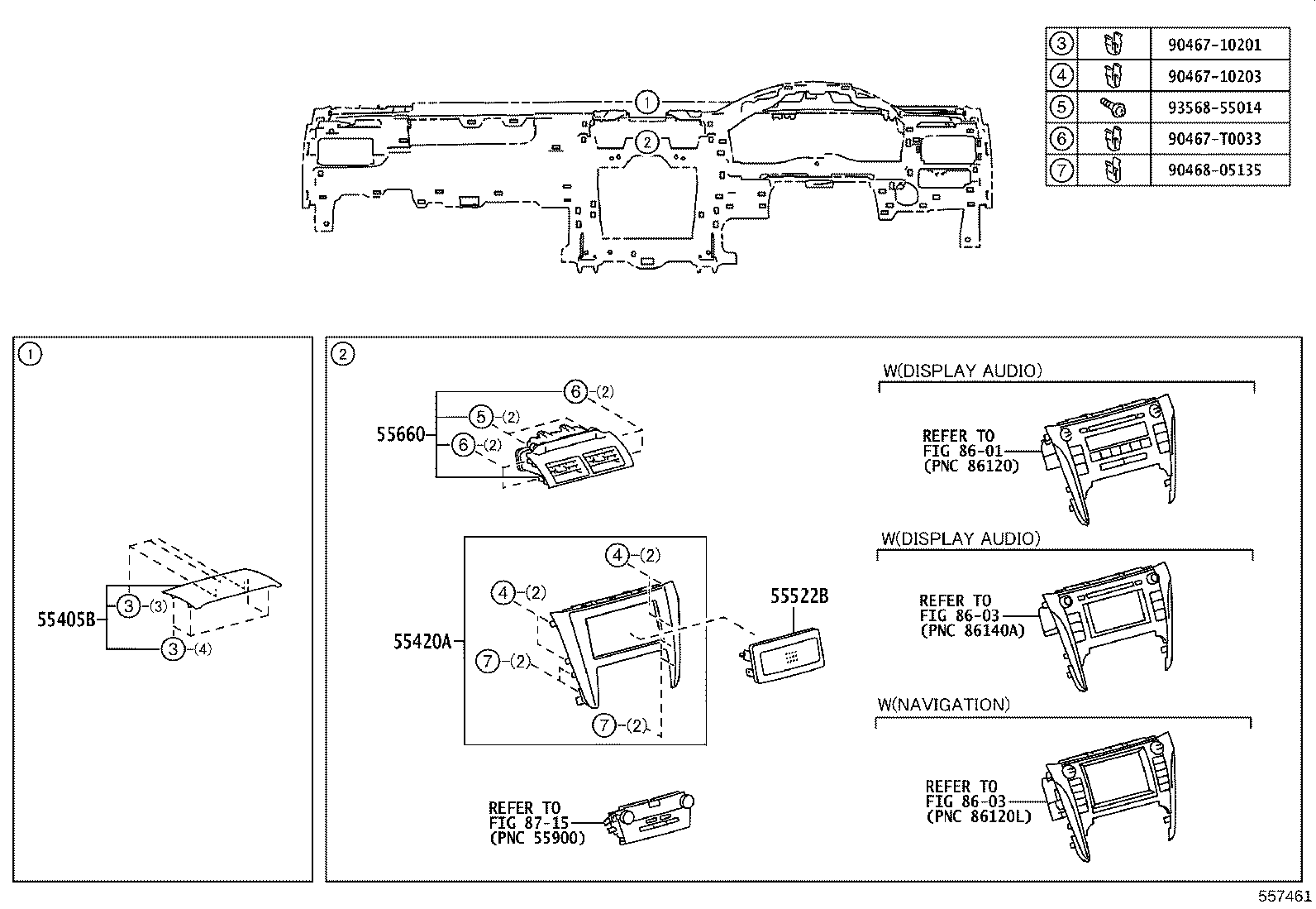55306-06150 BRACE SUB-ASSY, INSTRUMENT PANEL, NO.1 product image