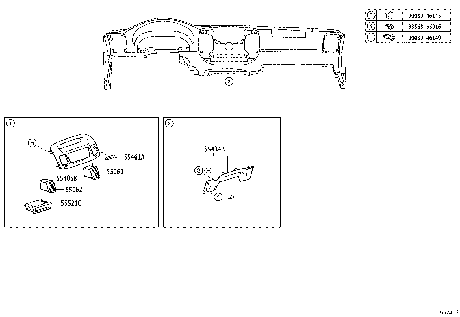 55302-YC050-E0 PANEL SUB-ASSY, INSTRUMENT, UPPER product image
