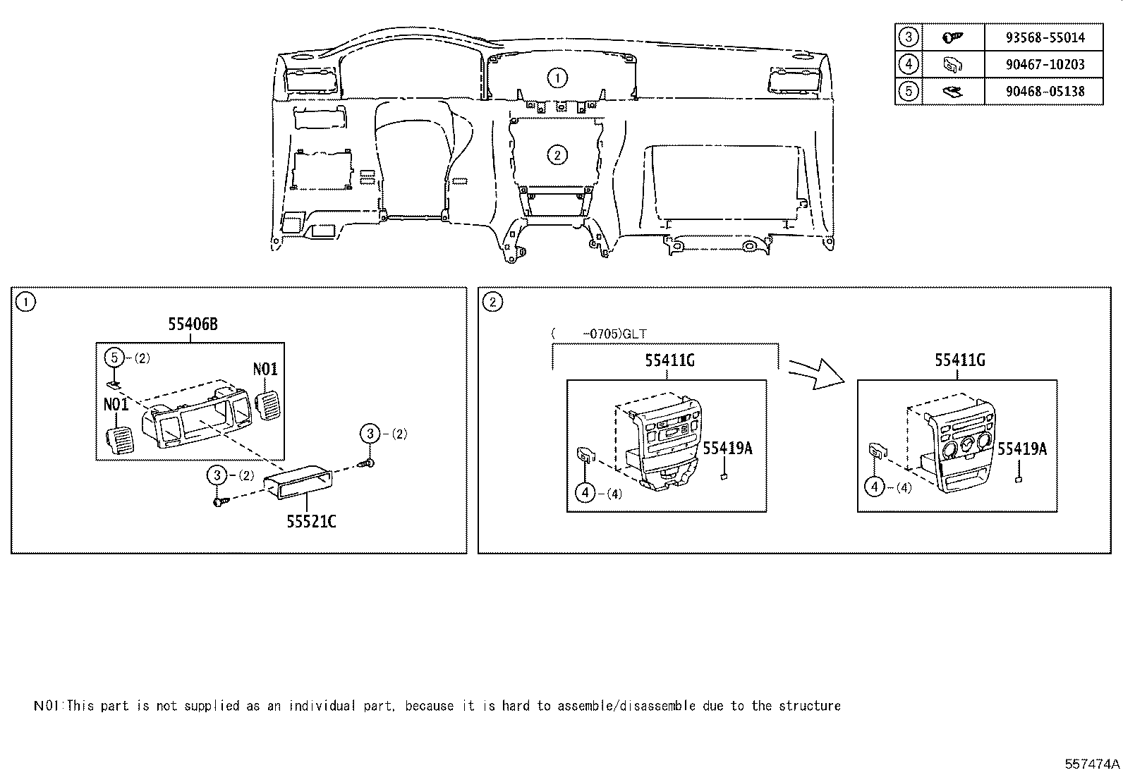 55302-02061-B0 PANEL SUB-ASSY, INSTRUMENT, UPPER product image