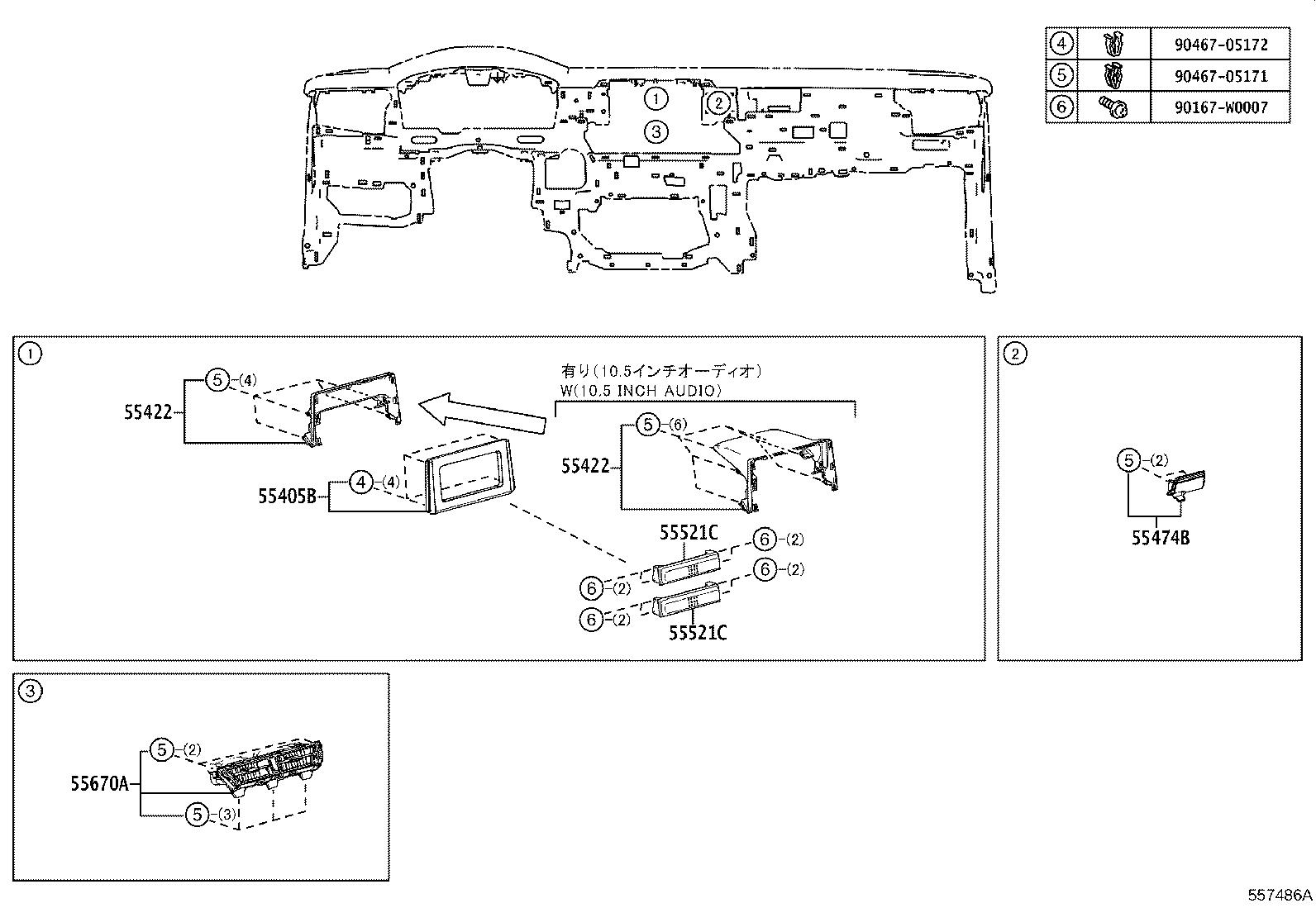 55405-02F00 PANEL SUB-ASSY, INSTRUMENT CLUSTER FINISH, CENTER product image