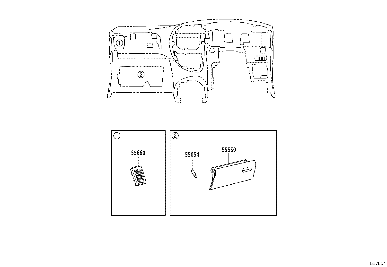 55302-52040-B0 PANEL SUB-ASSY, INSTRUMENT, UPPER product image