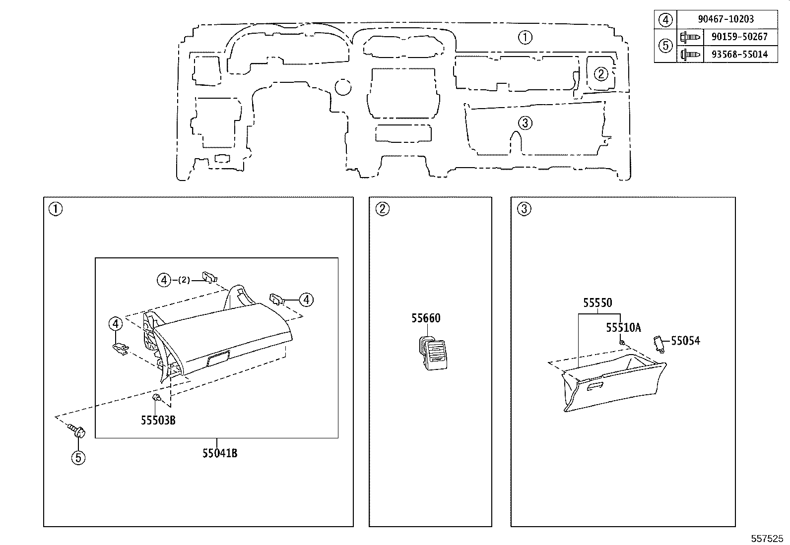 55302-12201-E0 PANEL SUB-ASSY, INSTRUMENT, UPPER product image