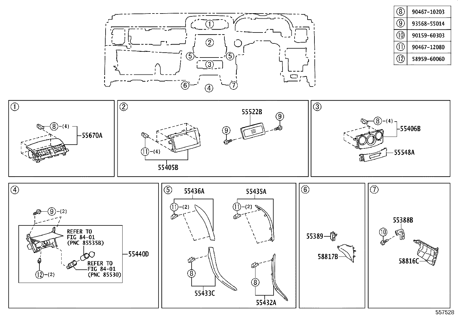 55302-12201-E0 PANEL SUB-ASSY, INSTRUMENT, UPPER product image