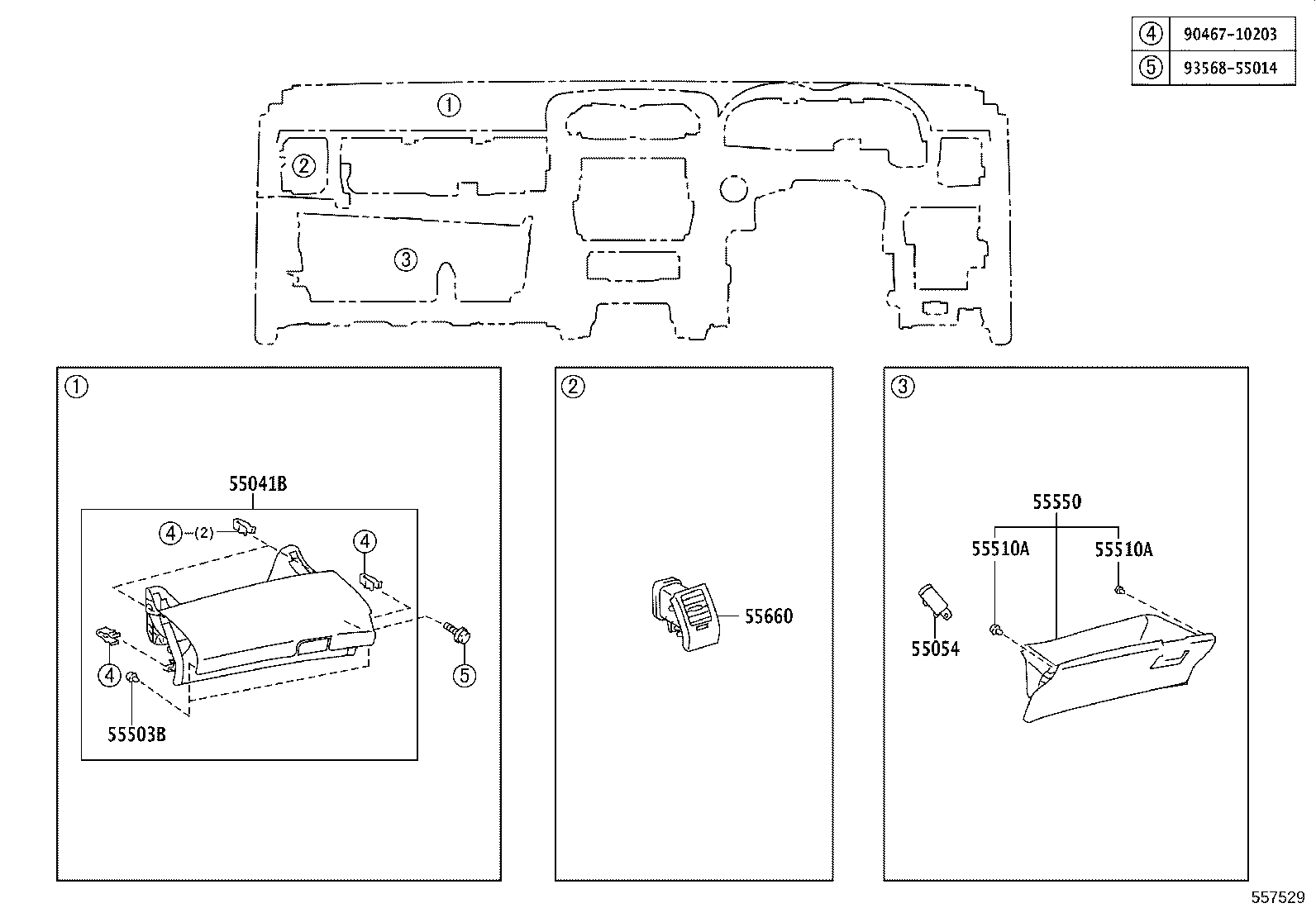 55302-12201-E0 PANEL SUB-ASSY, INSTRUMENT, UPPER product image