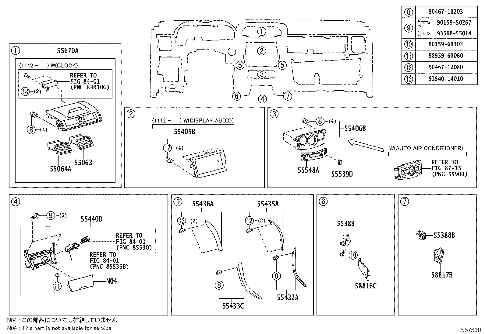 55302-12191-E0 PANEL SUB-ASSY, INSTRUMENT, UPPER product image