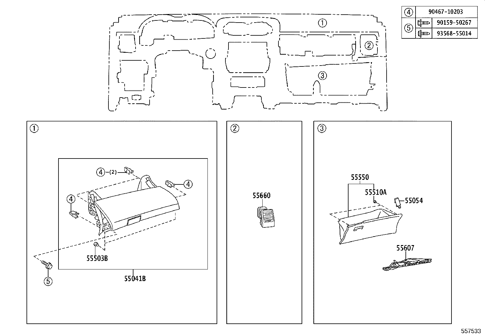 55302-12191-E0 PANEL SUB-ASSY, INSTRUMENT, UPPER product image