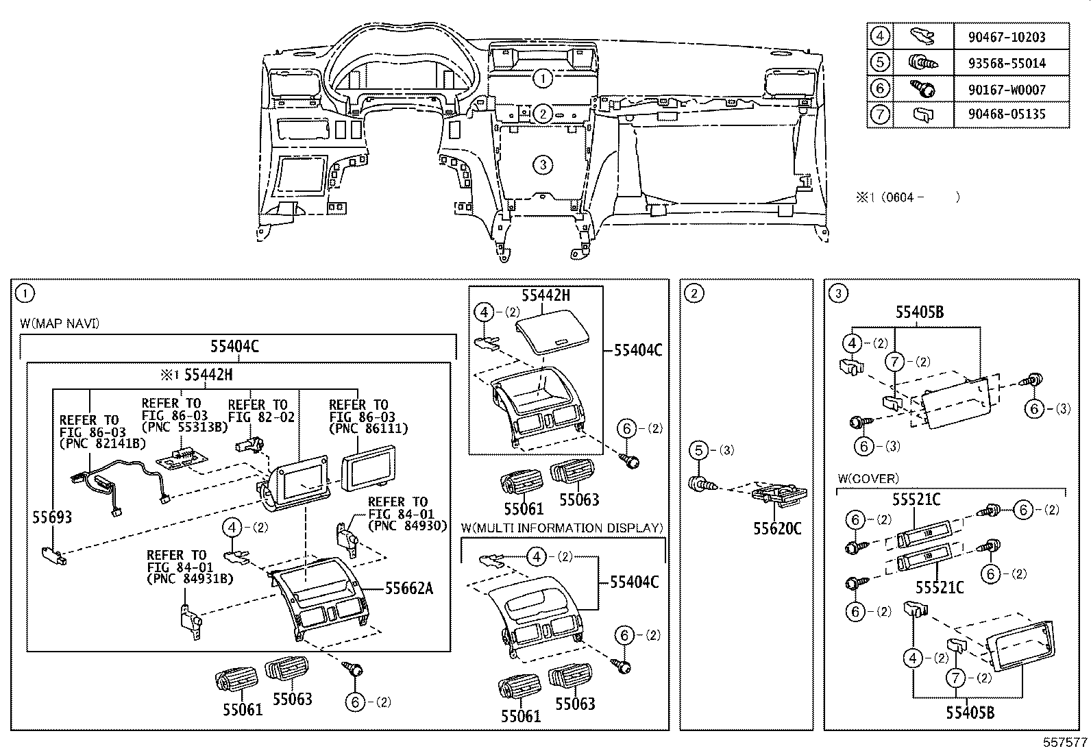 55306-05080 BRACE SUB-ASSY, INSTRUMENT PANEL, NO.1 product image