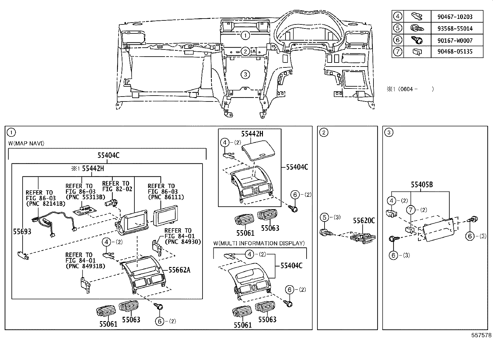 55306-05080 BRACE SUB-ASSY, INSTRUMENT PANEL, NO.1 product image