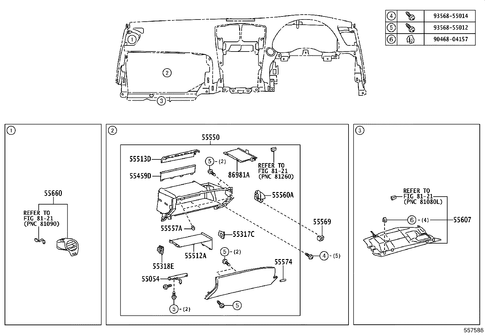 55054-53010 STOPPER SUB-ASSY, GLOVE COMPARTMENT DOOR product image