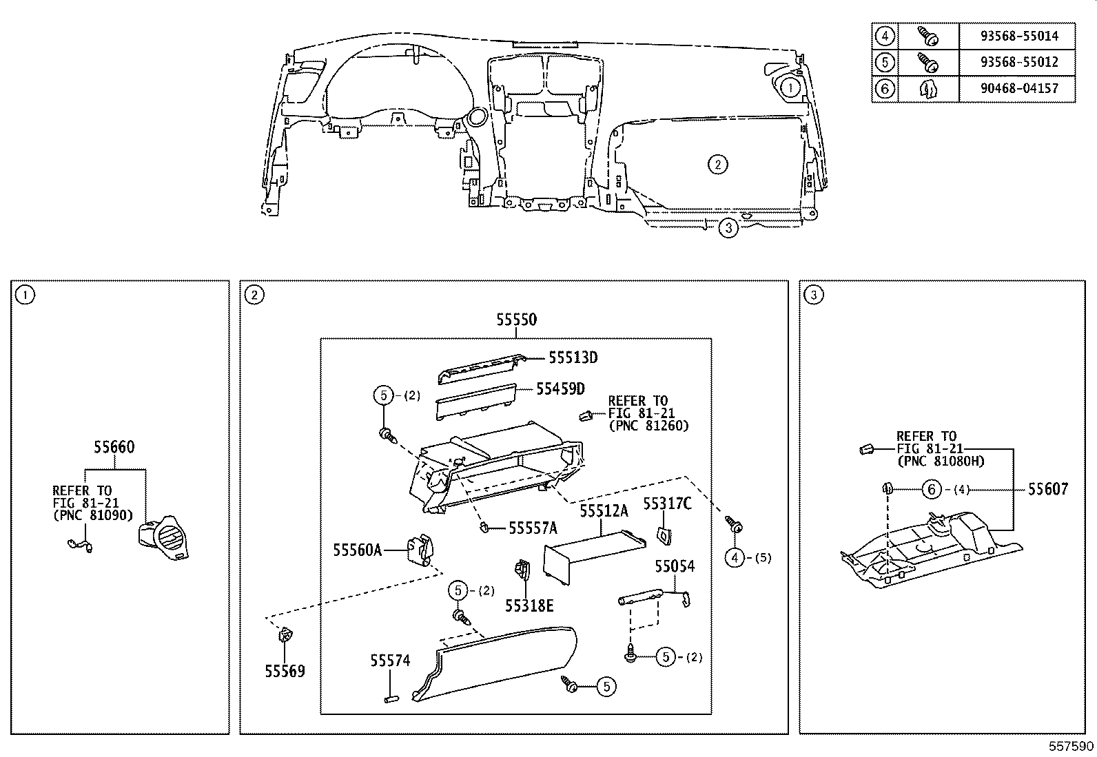 55054-53010 STOPPER SUB-ASSY, GLOVE COMPARTMENT DOOR product image