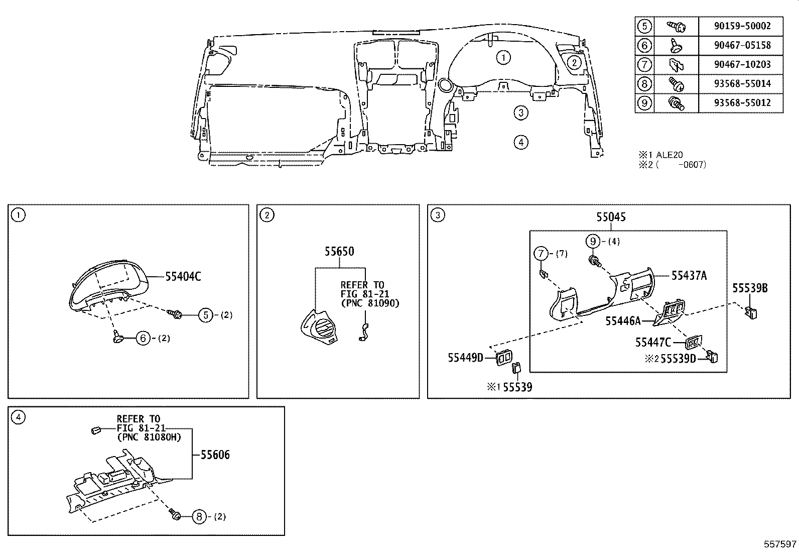 55054-53010 STOPPER SUB-ASSY, GLOVE COMPARTMENT DOOR product image