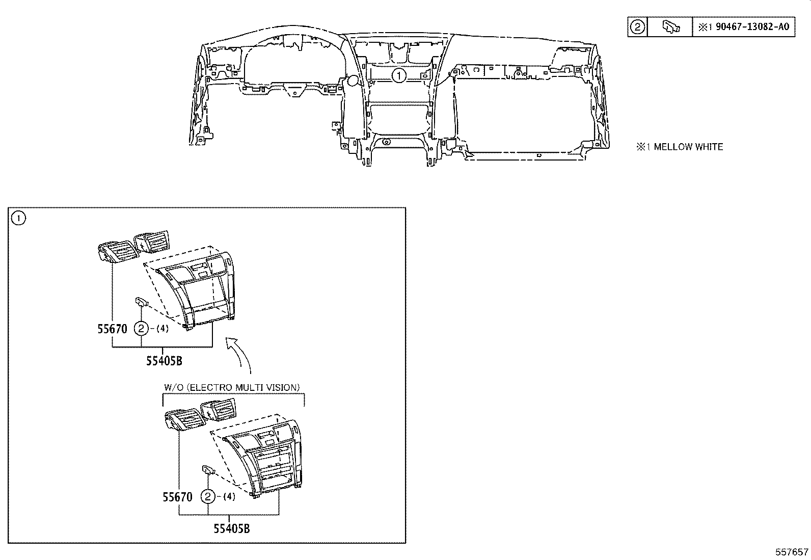 55405-50120 PANEL SUB-ASSY, INSTRUMENT CLUSTER FINISH, CENTER product image