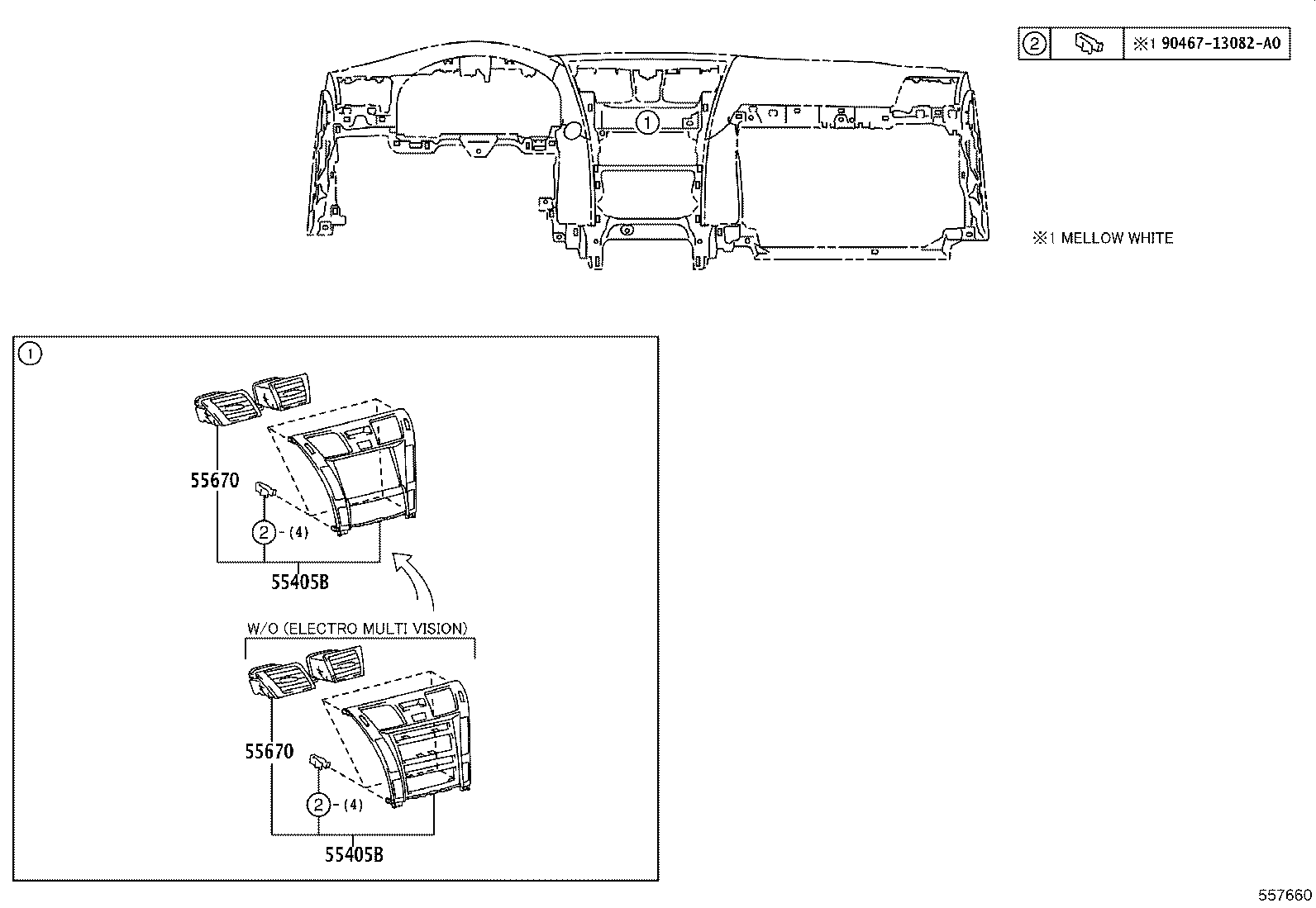 55405-50120 PANEL SUB-ASSY, INSTRUMENT CLUSTER FINISH, CENTER product image