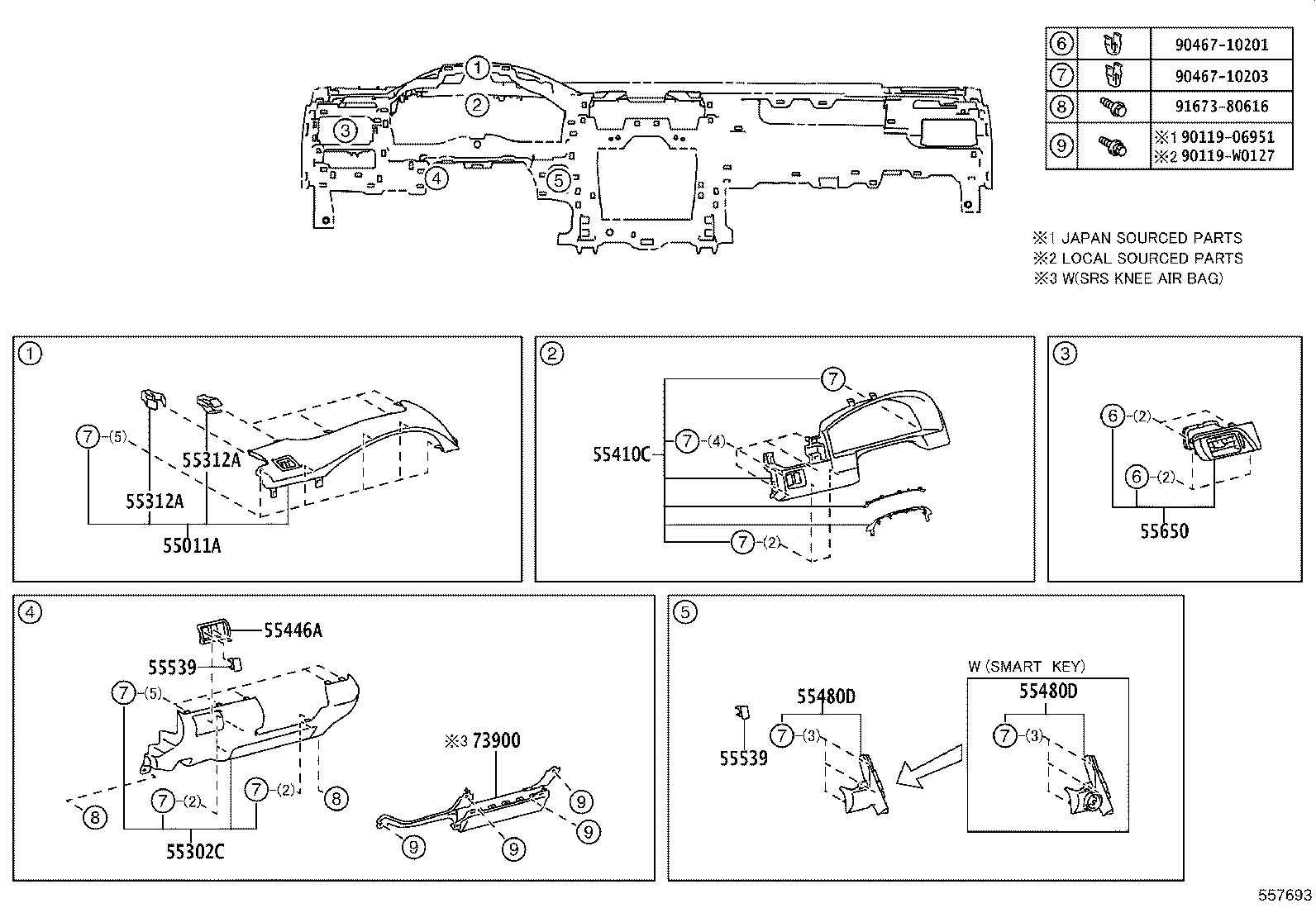 55405-33260-C0 PANEL SUB-ASSY, INSTRUMENT CLUSTER FINISH, CENTER product image