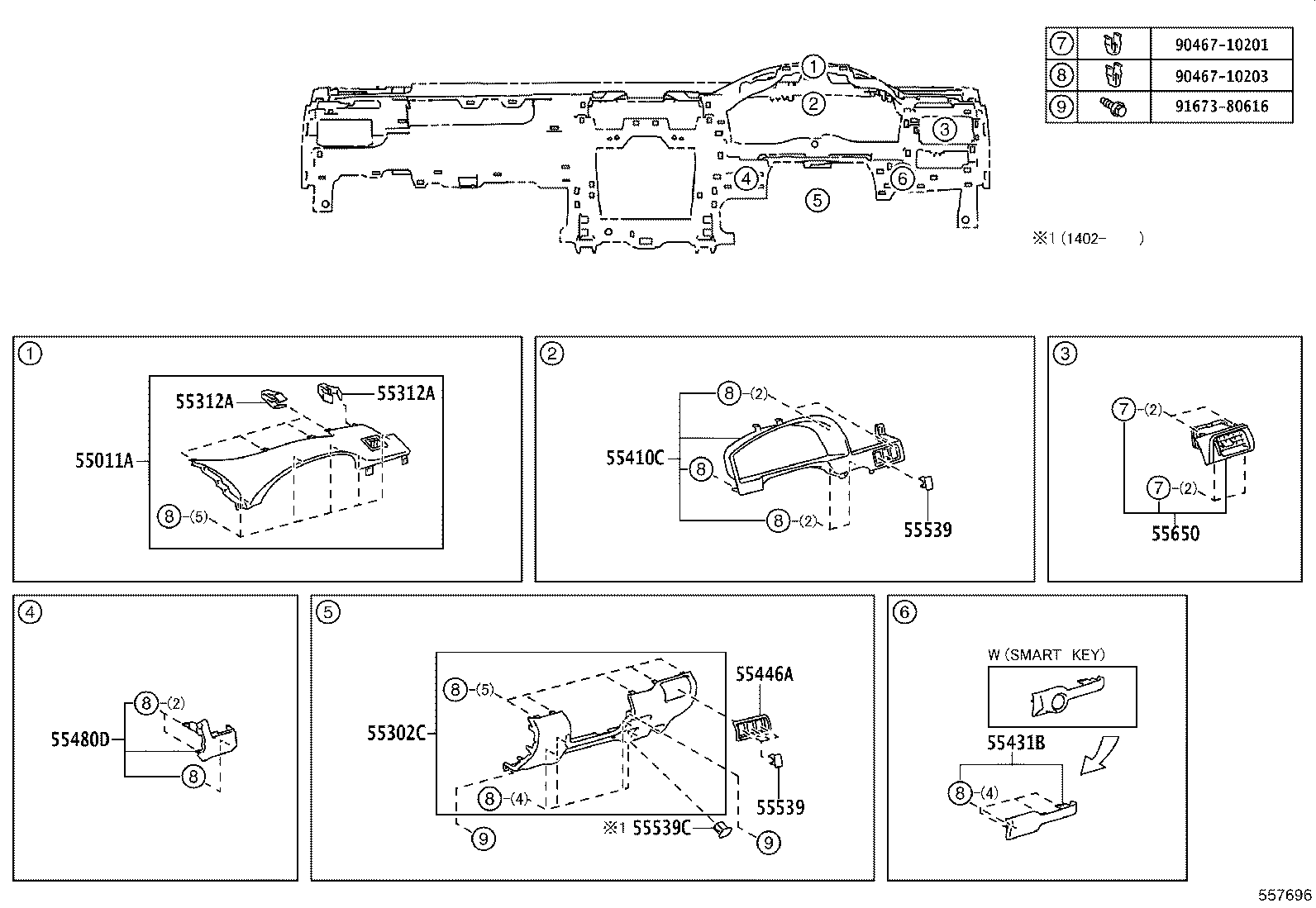55405-33260-C0 PANEL SUB-ASSY, INSTRUMENT CLUSTER FINISH, CENTER product image