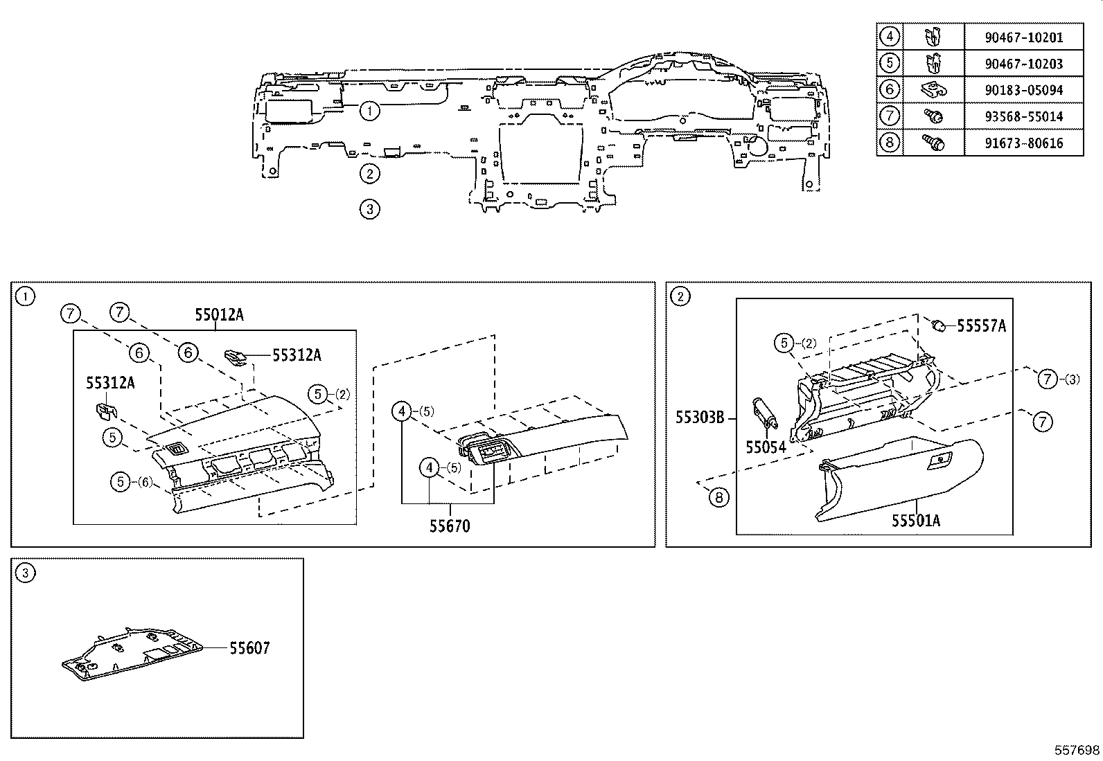 55405-33260-C0 PANEL SUB-ASSY, INSTRUMENT CLUSTER FINISH, CENTER product image