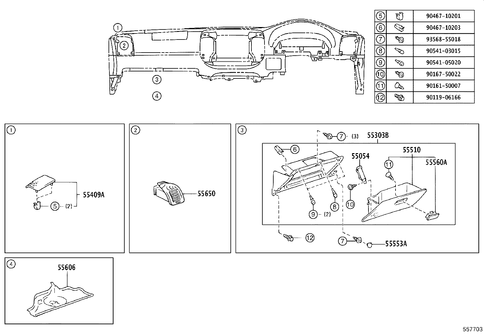 55302-33100-E0 PANEL SUB-ASSY, INSTRUMENT, UPPER product image