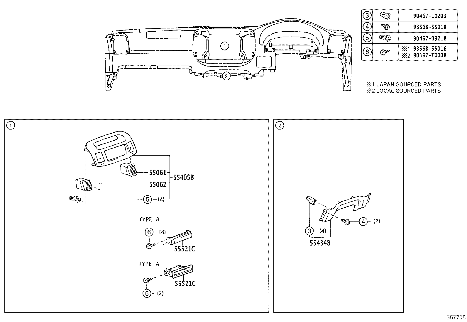 55302-06010-C0 PANEL SUB-ASSY, INSTRUMENT, UPPER product image