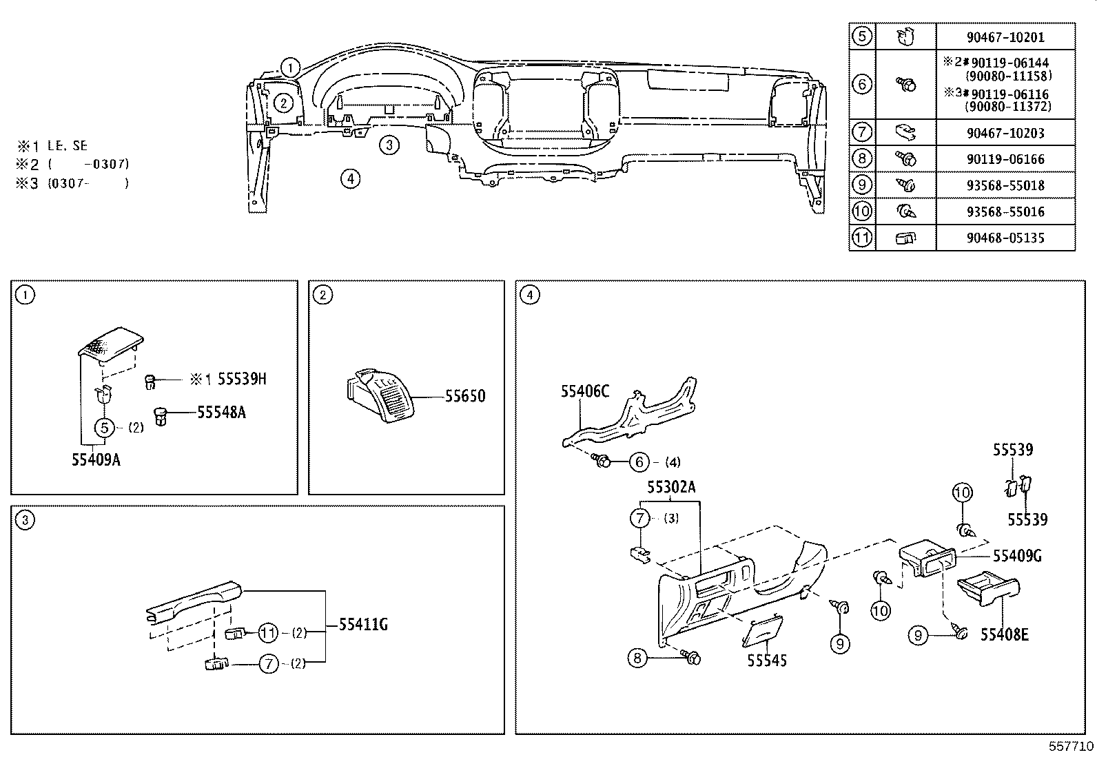 55302-33090-B0 PANEL SUB-ASSY, INSTRUMENT, UPPER product image