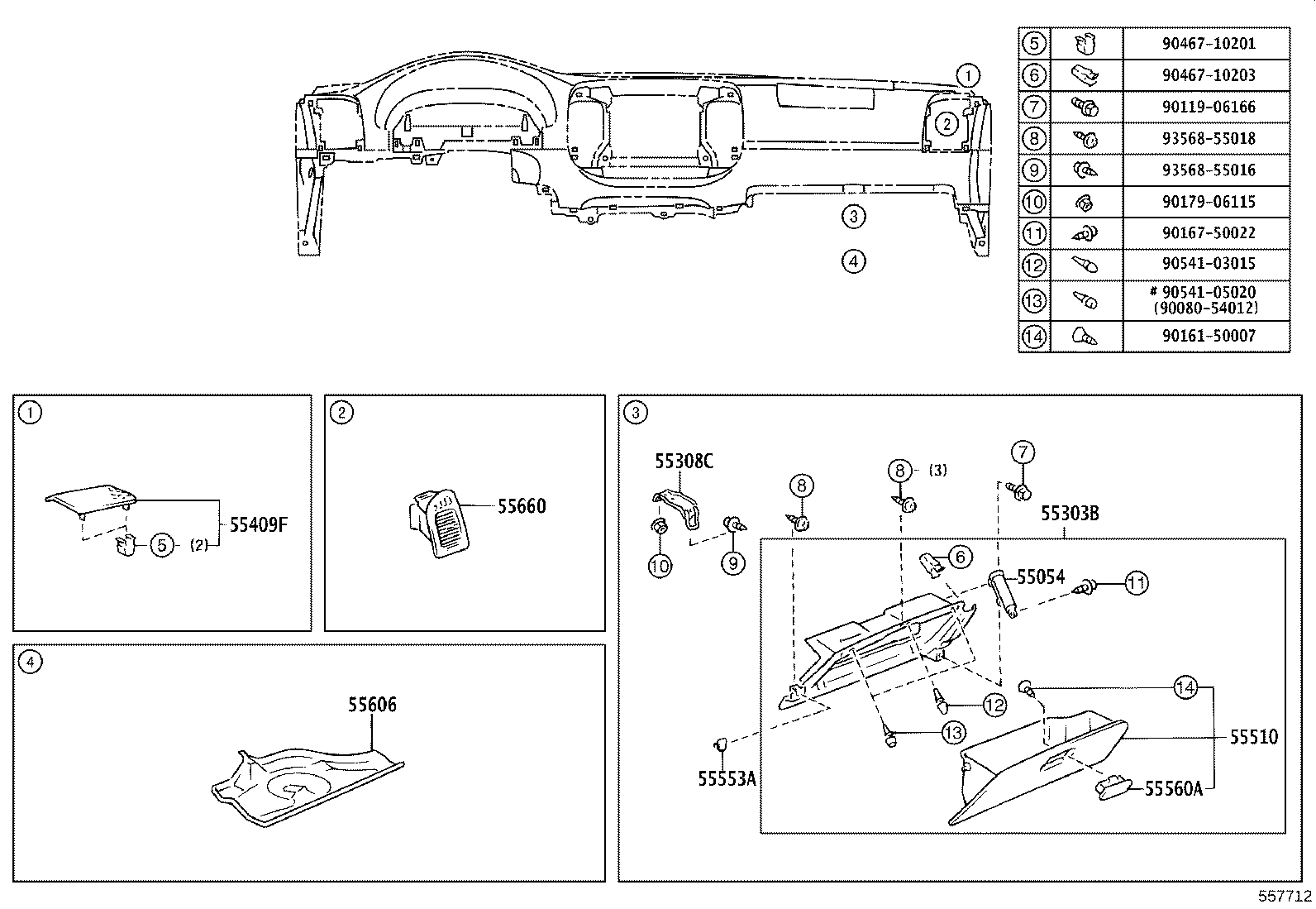 55302-33090-B0 PANEL SUB-ASSY, INSTRUMENT, UPPER product image