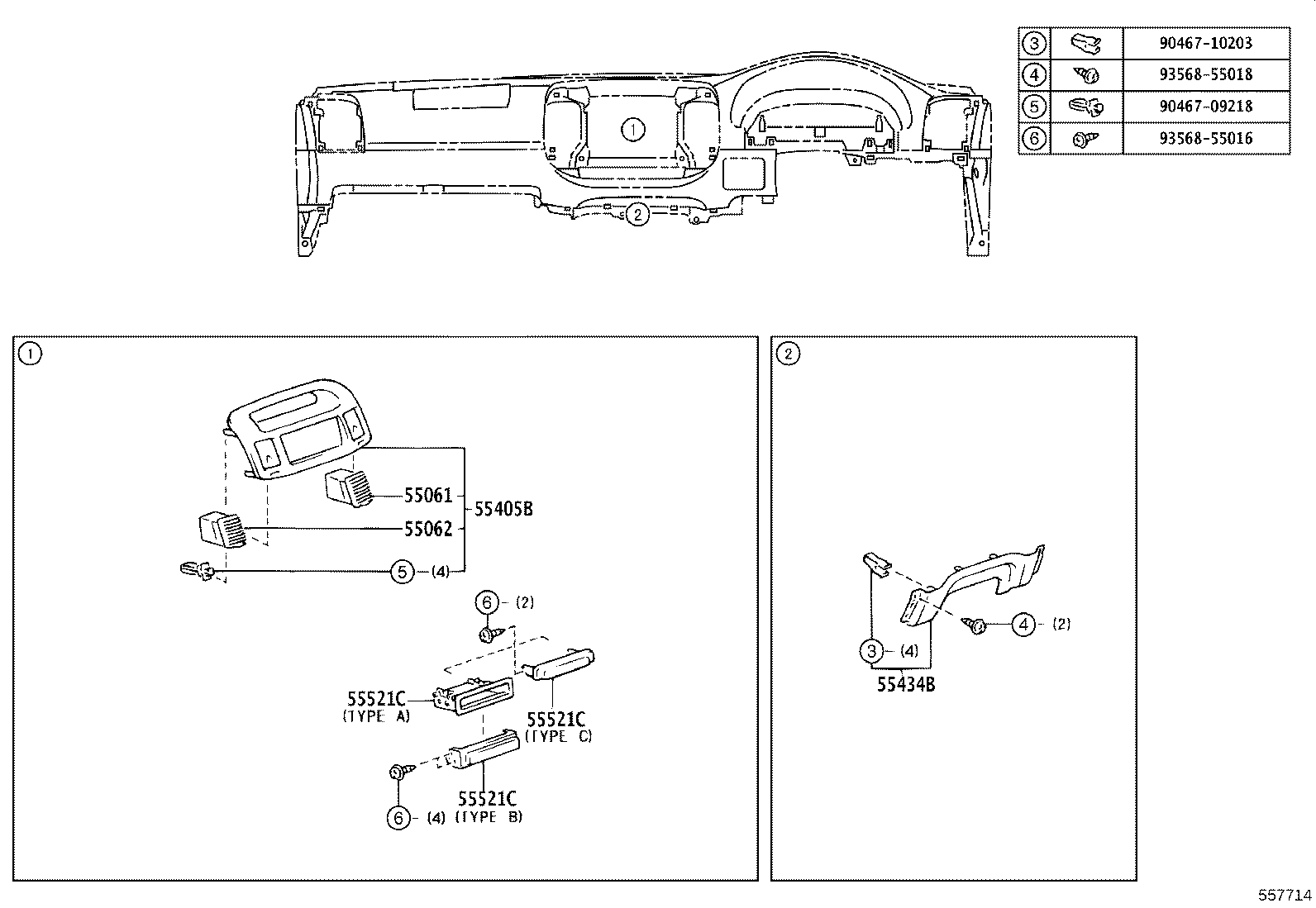 55302-33100-E0 PANEL SUB-ASSY, INSTRUMENT, UPPER product image