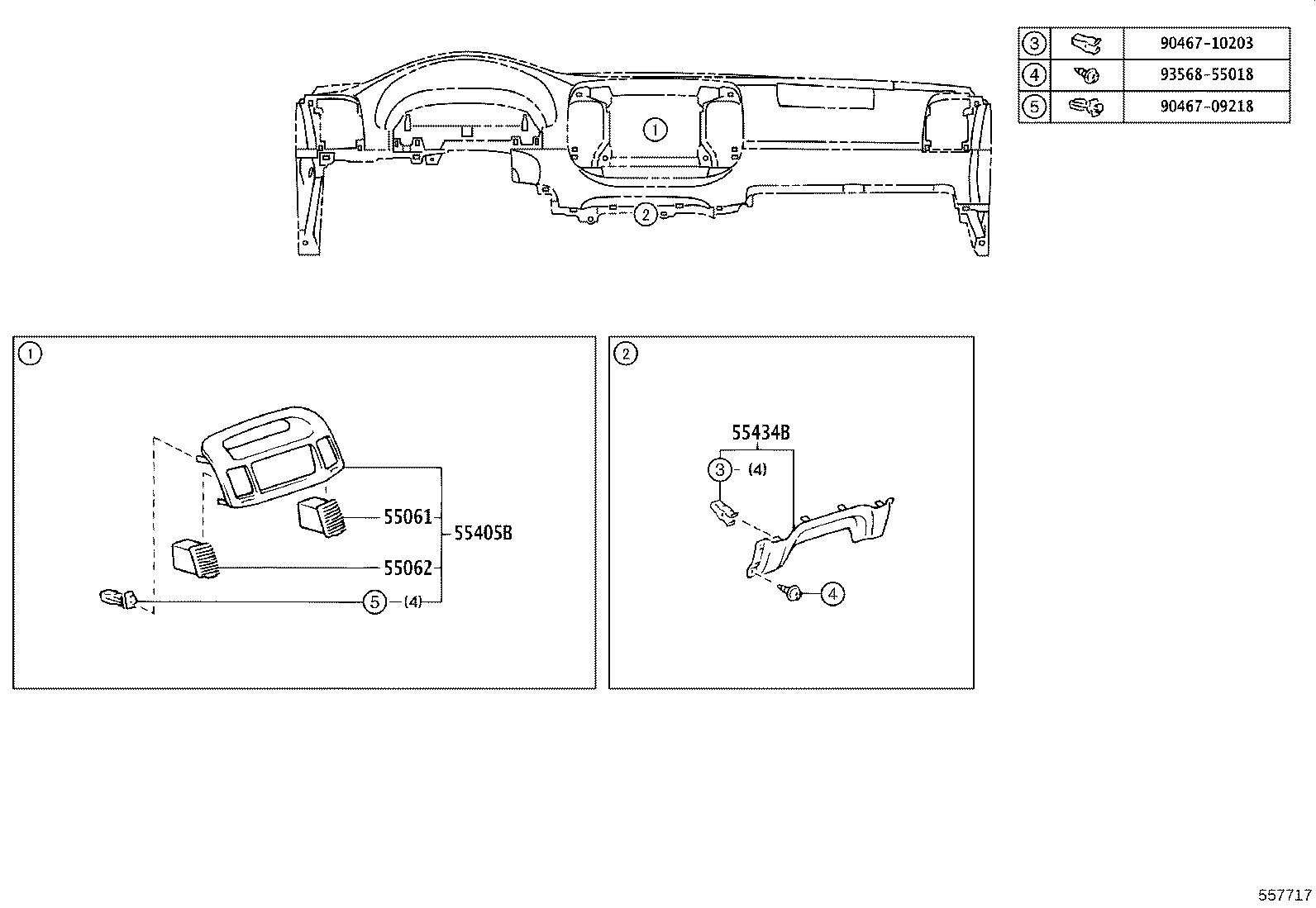 55302-33100-E0 PANEL SUB-ASSY, INSTRUMENT, UPPER product image