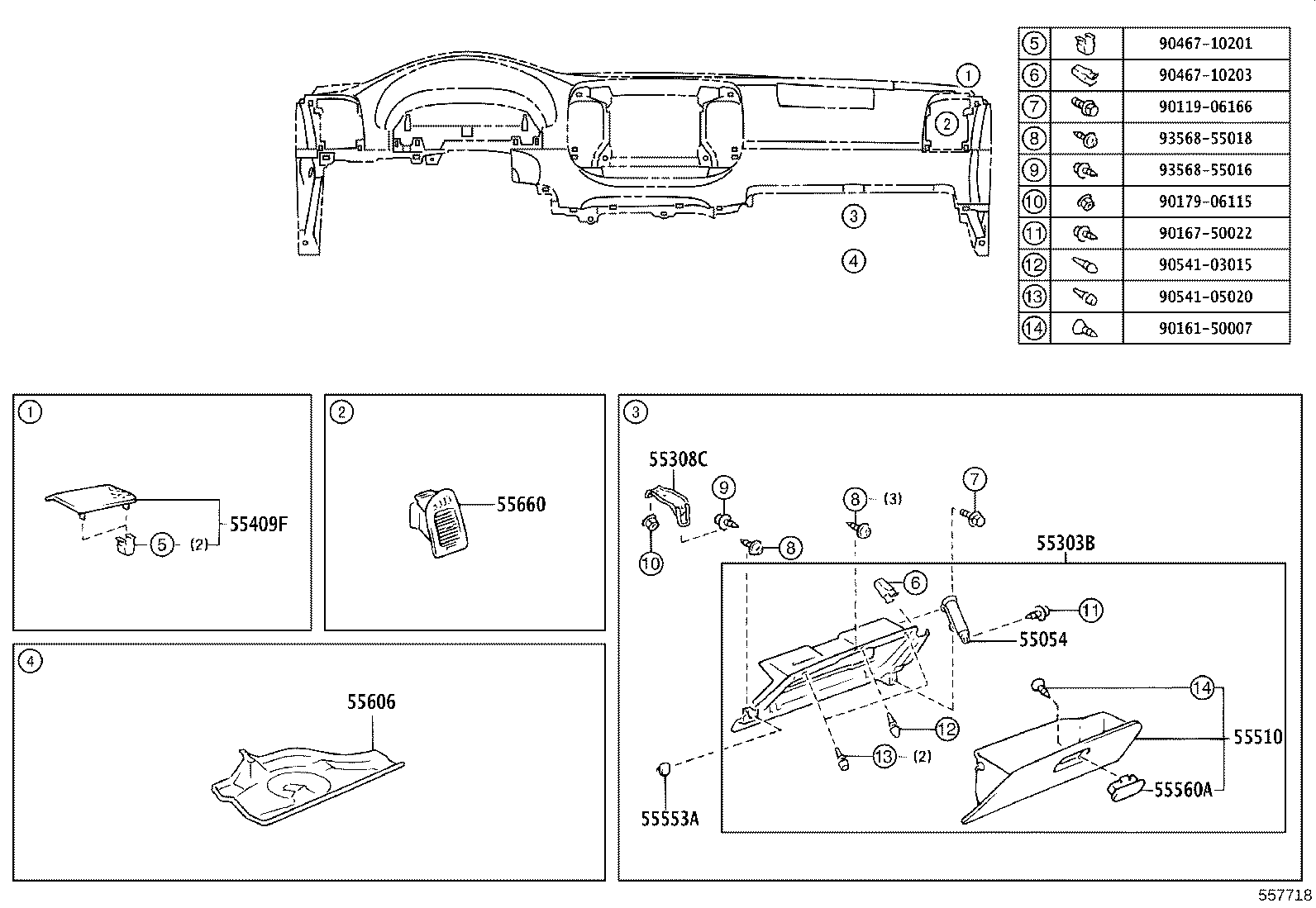 55302-33100-E0 PANEL SUB-ASSY, INSTRUMENT, UPPER product image