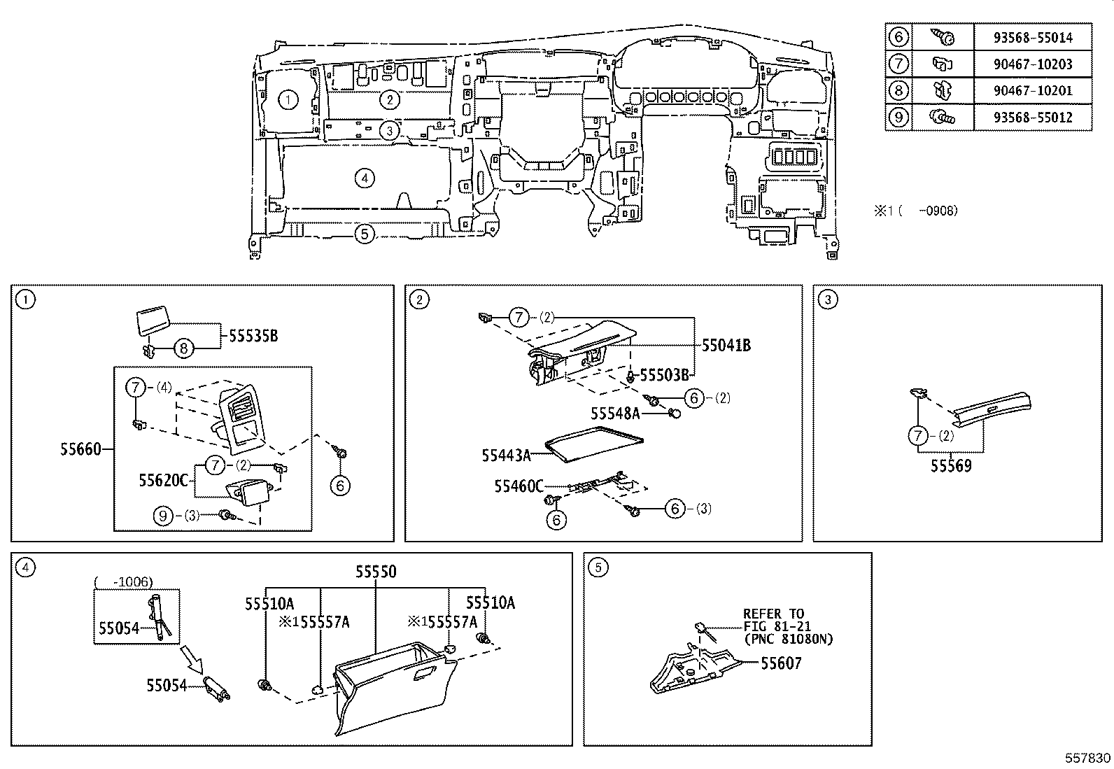 55054-72010 STOPPER SUB-ASSY, GLOVE COMPARTMENT DOOR product image