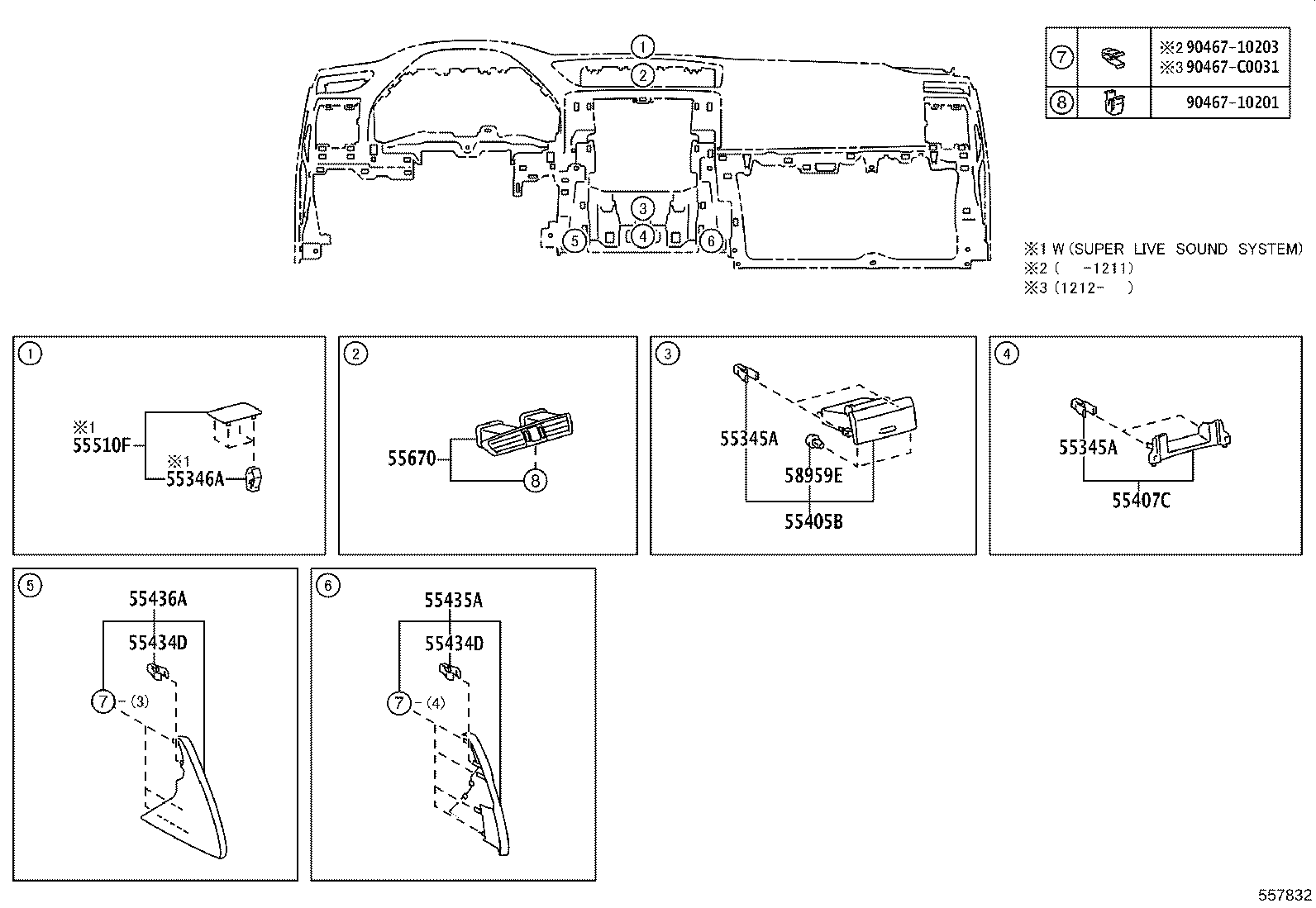 55405-0P060-B0 PANEL SUB-ASSY, INSTRUMENT CLUSTER FINISH, CENTER product image