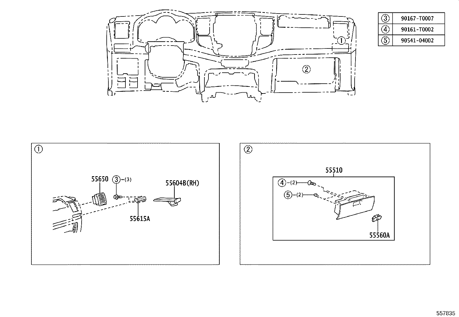 55302-0K170-E0 PANEL SUB-ASSY, INSTRUMENT, UPPER product image