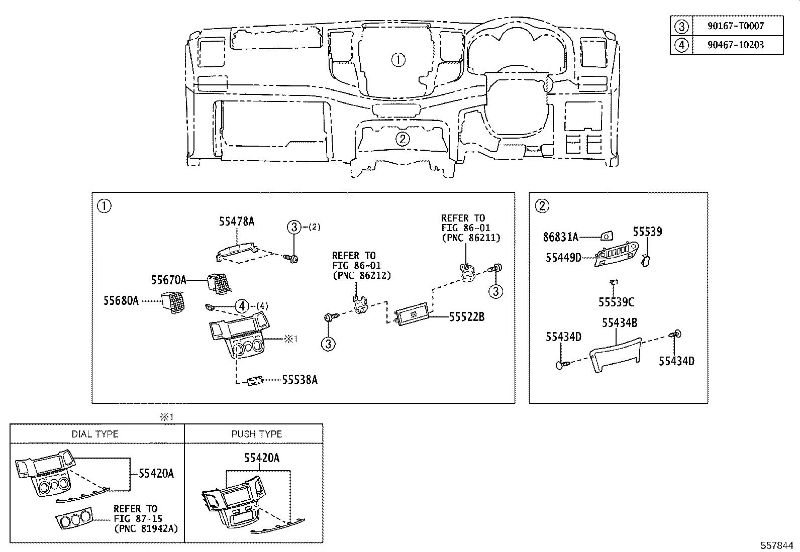 55302-0K020-C0 PANEL SUB-ASSY, INSTRUMENT, UPPER product image