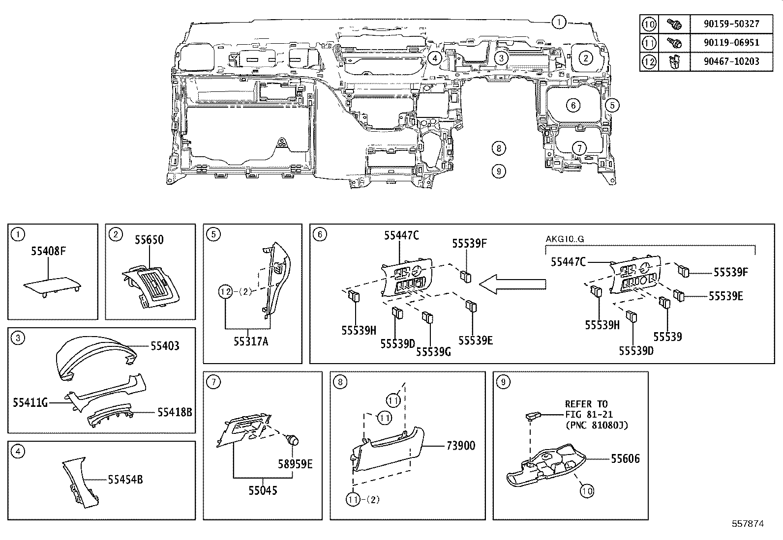 55302-75010-E0 PANEL SUB-ASSY, INSTRUMENT, UPPER product image