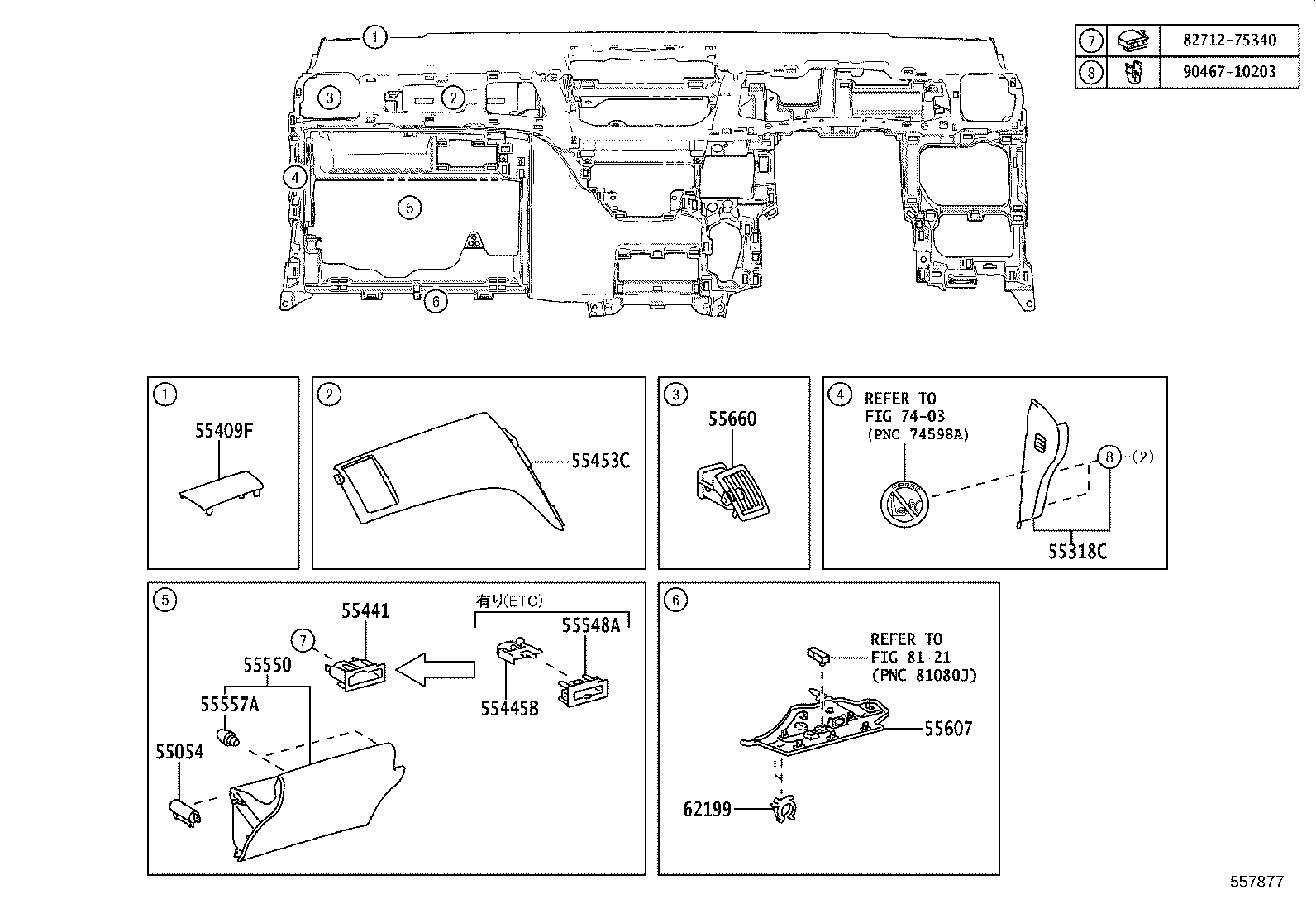 55302-75010-E0 PANEL SUB-ASSY, INSTRUMENT, UPPER product image