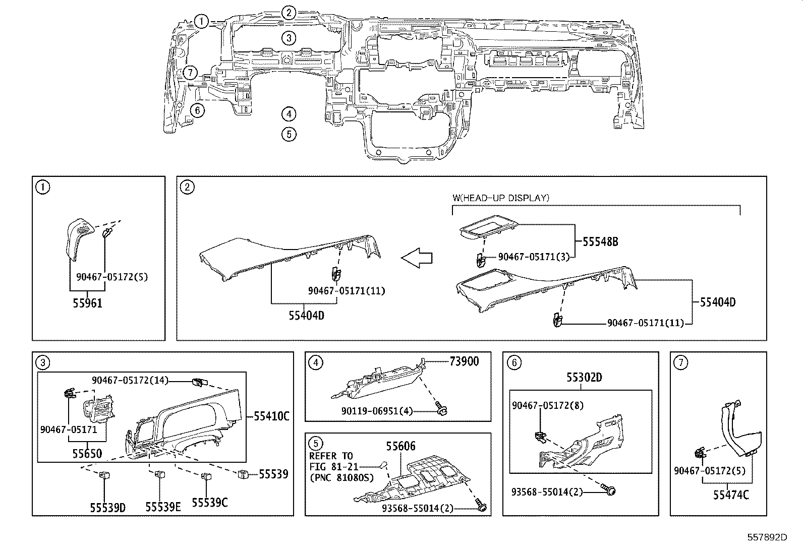 55306-30351 BRACE SUB-ASSY, INSTRUMENT PANEL, NO.1 product image