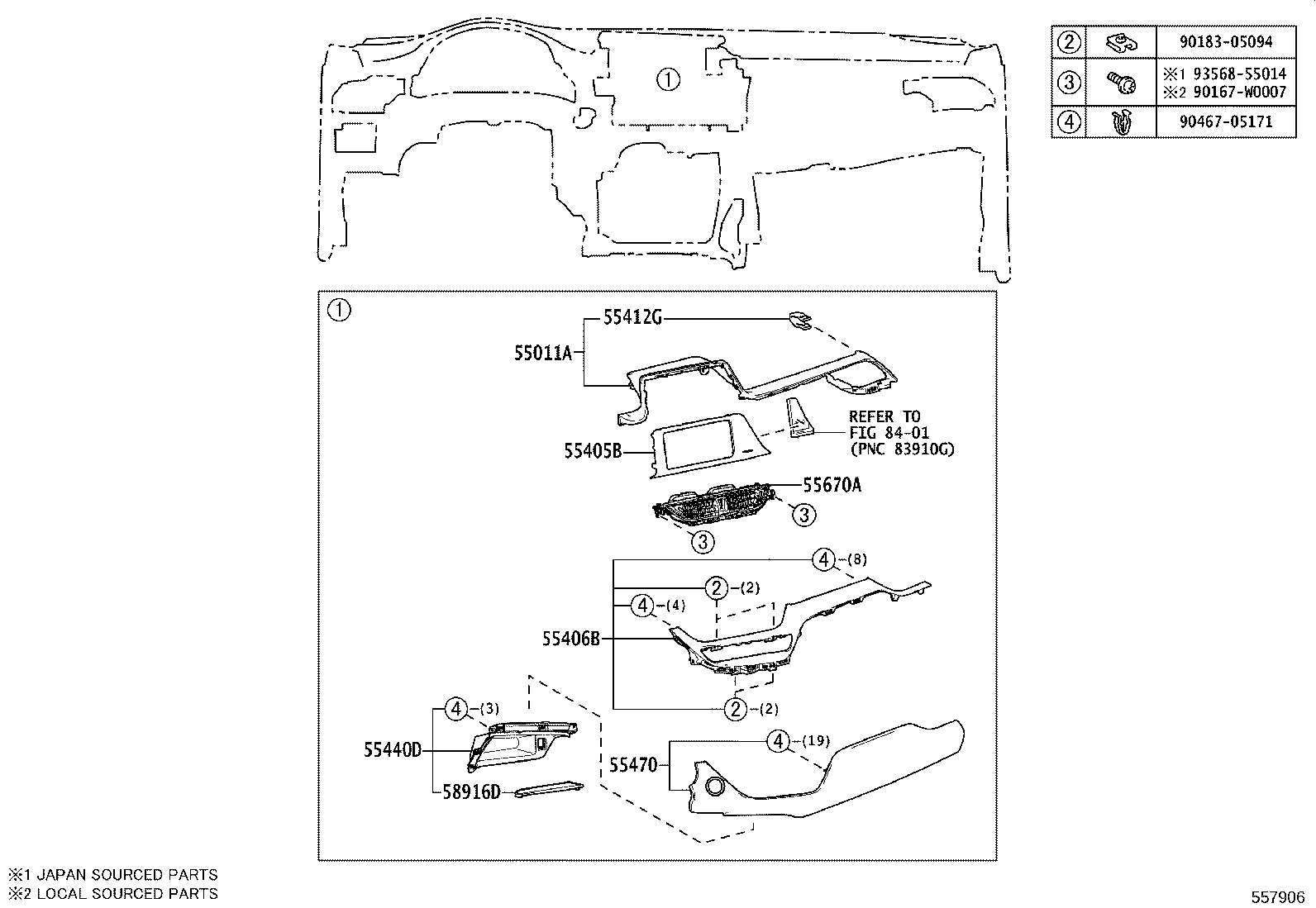 55405-F4190 PANEL SUB-ASSY, INSTRUMENT CLUSTER FINISH, CENTER product image