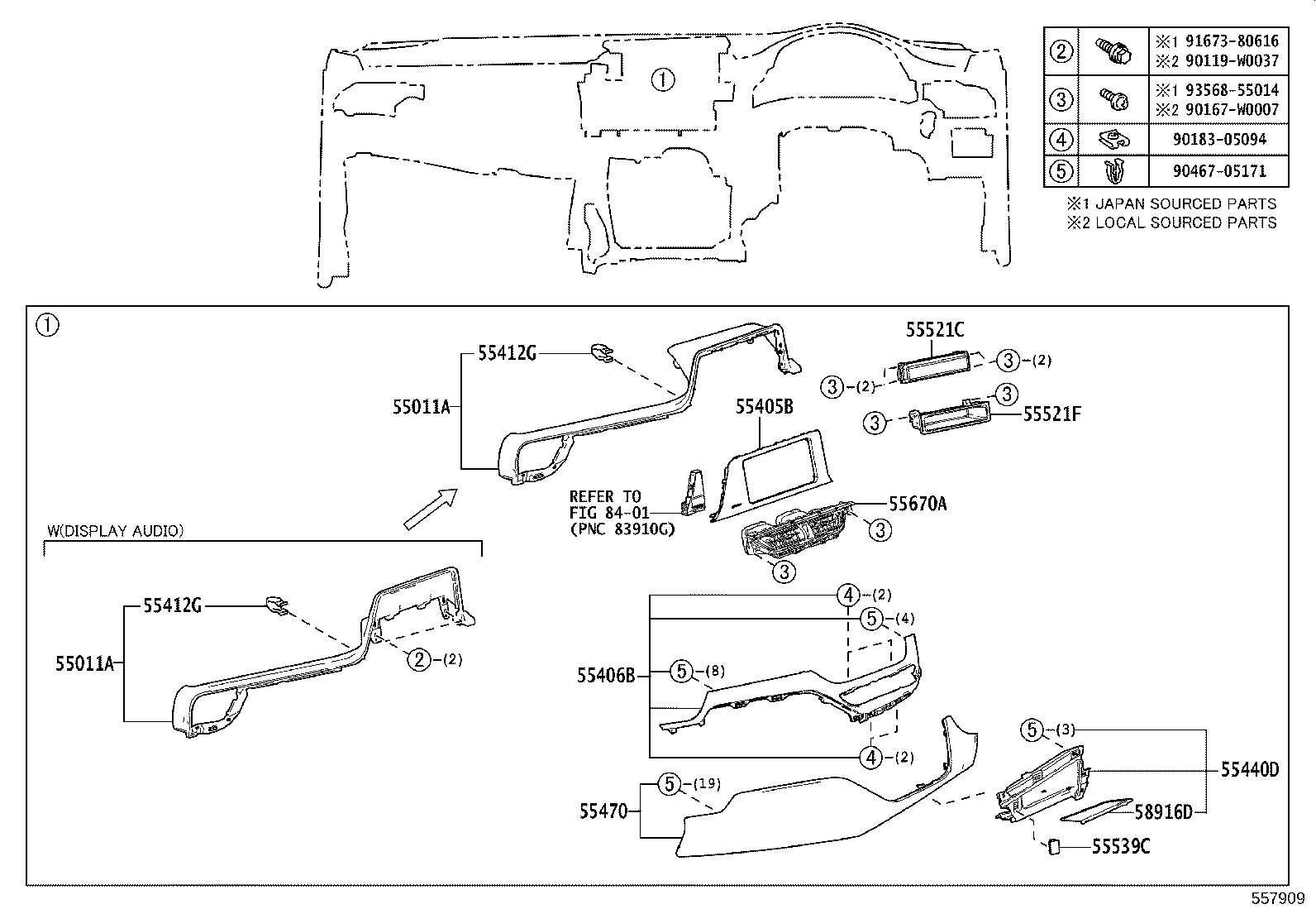 55405-F4040 PANEL SUB-ASSY, INSTRUMENT CLUSTER FINISH, CENTER product image